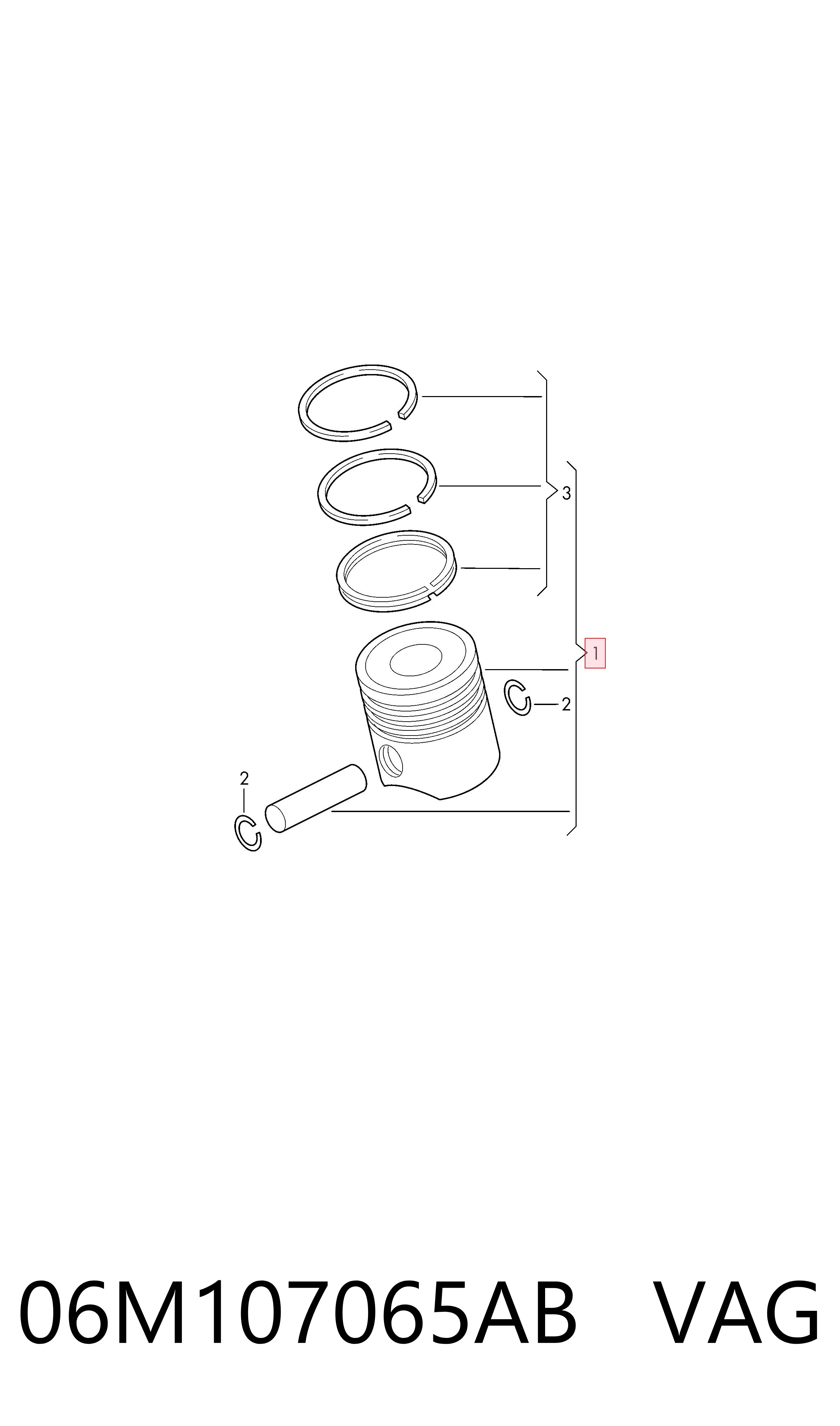 06M107065AB VAG Pistón