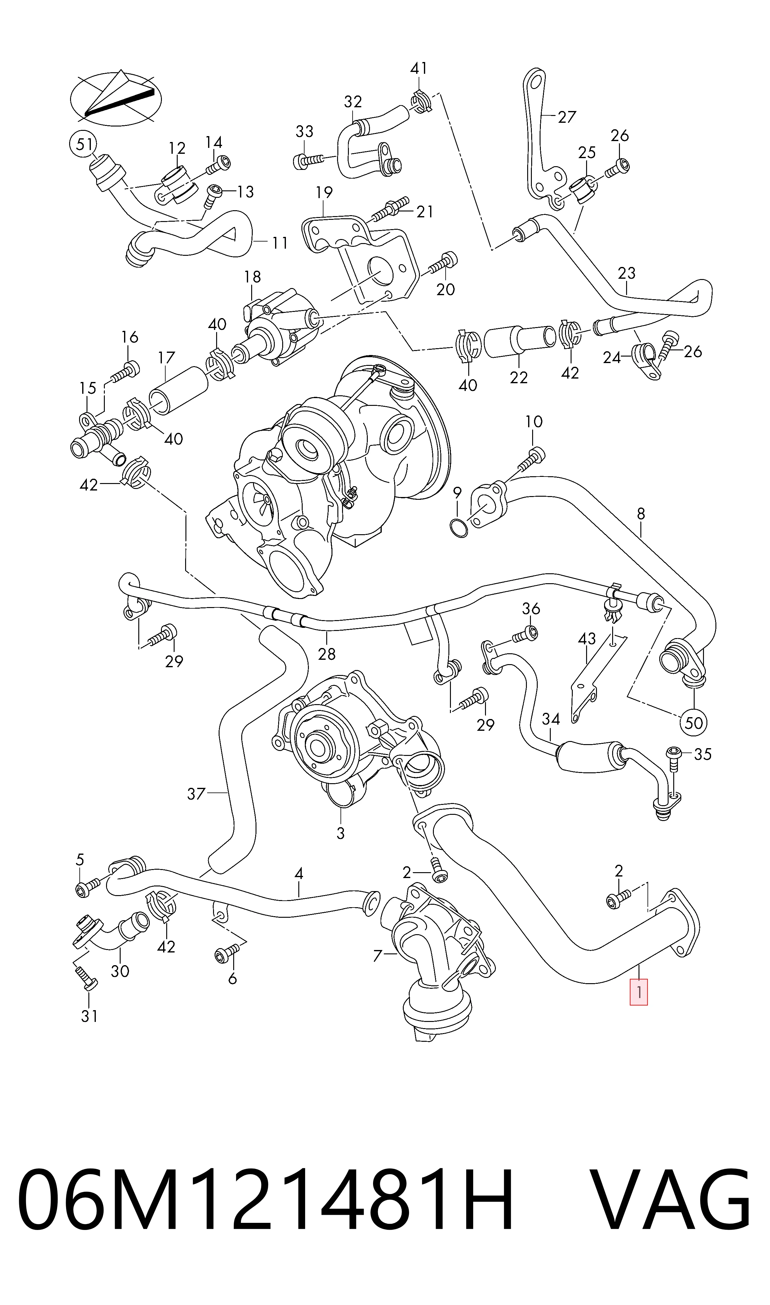  Manguera radiador Audi A6 