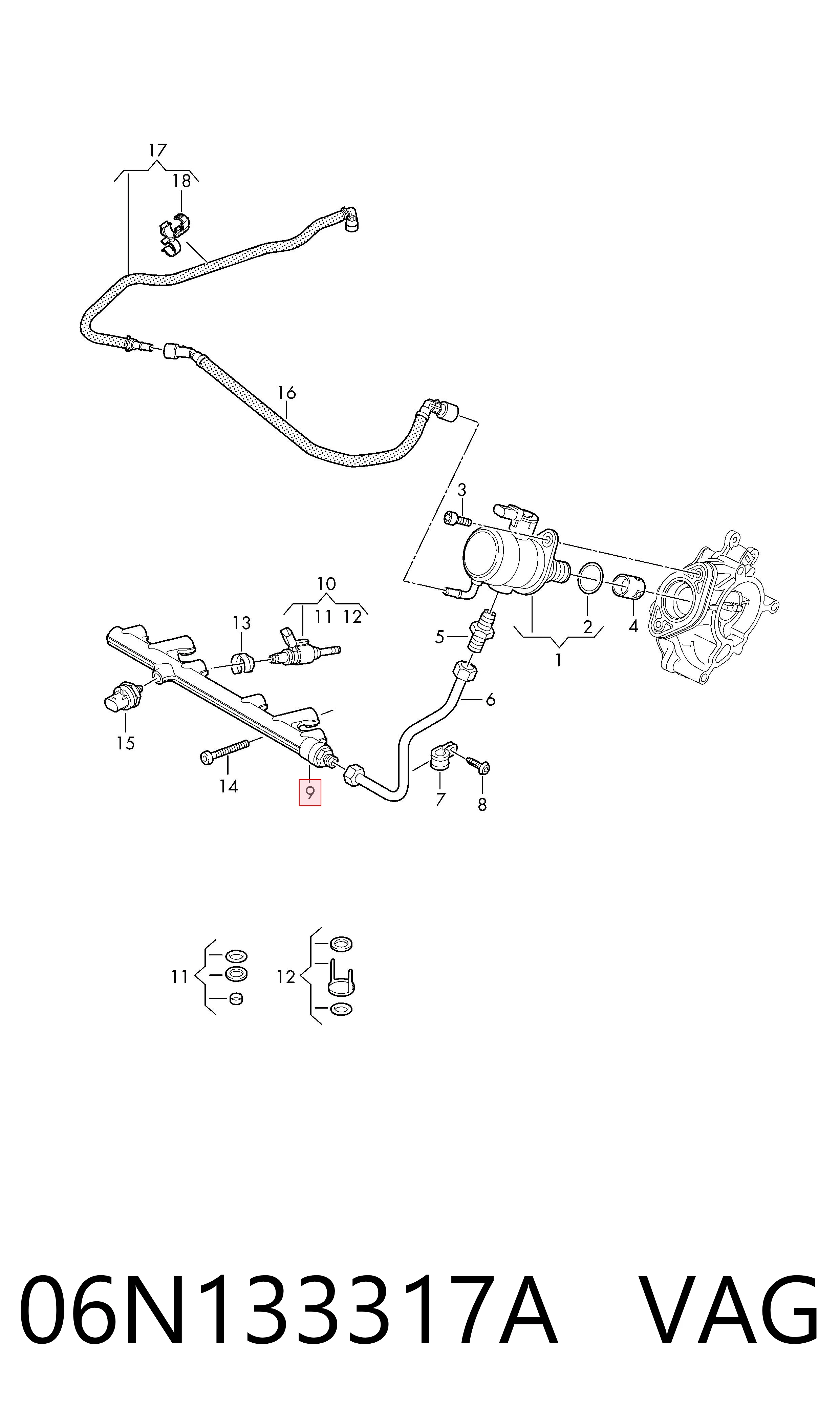 06N133317A VAG Rampa de combustible