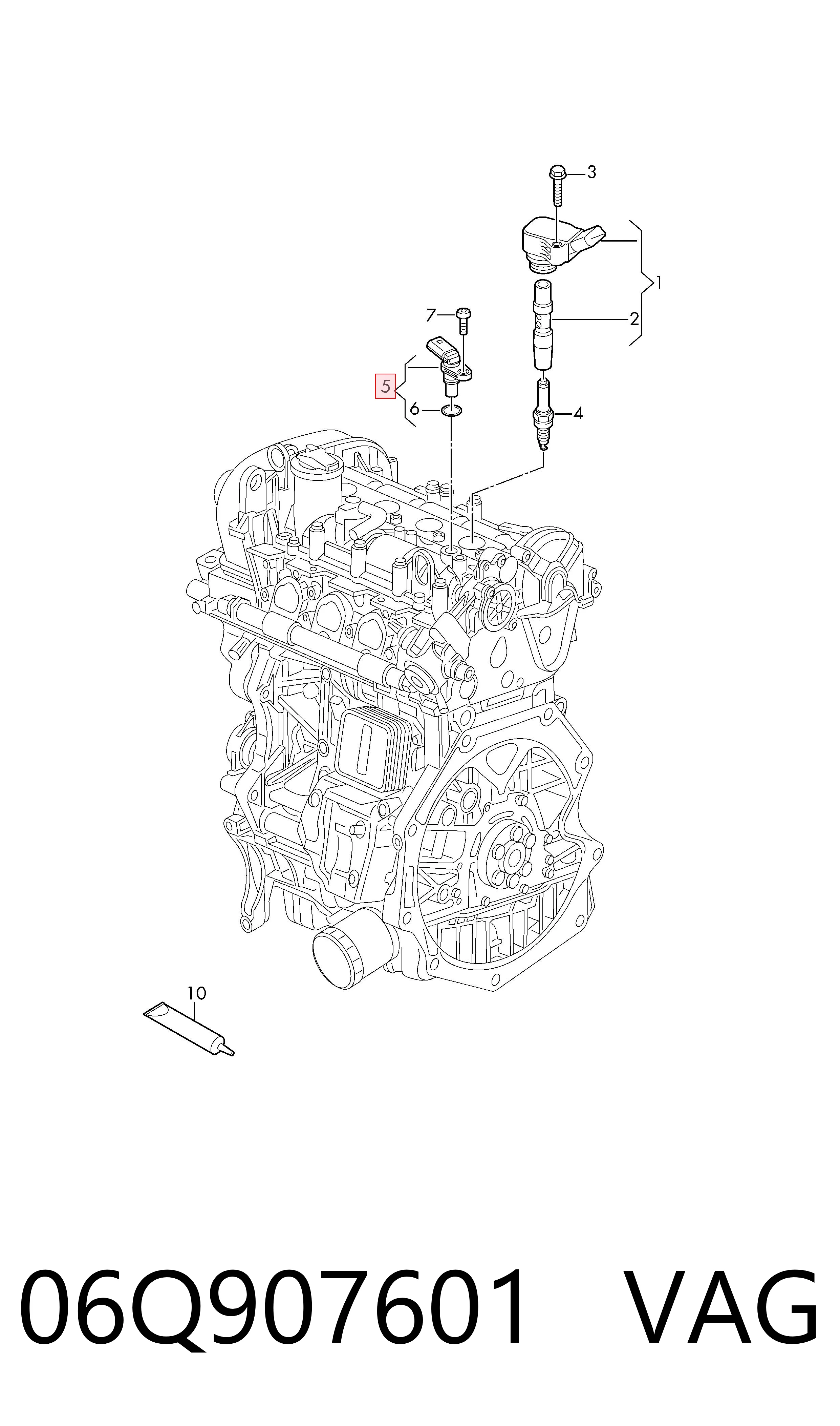 Sensor posición arbol de levas para Audi A3  8YS, 8YM