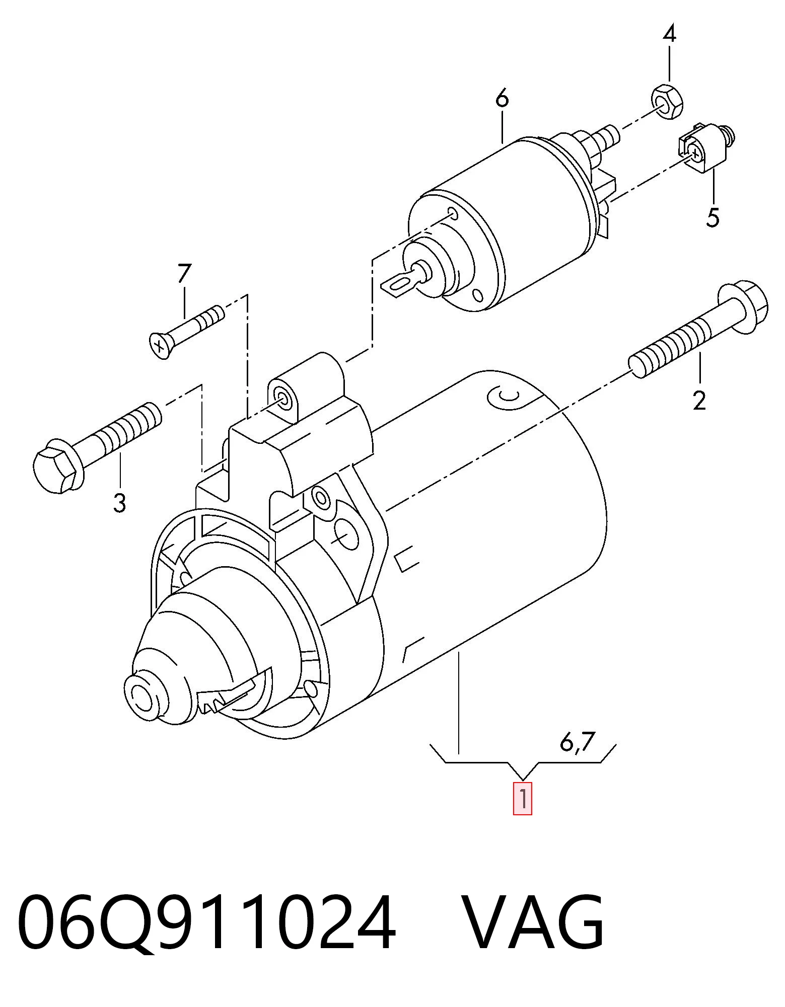 06Q911024 VAG Arranque motores