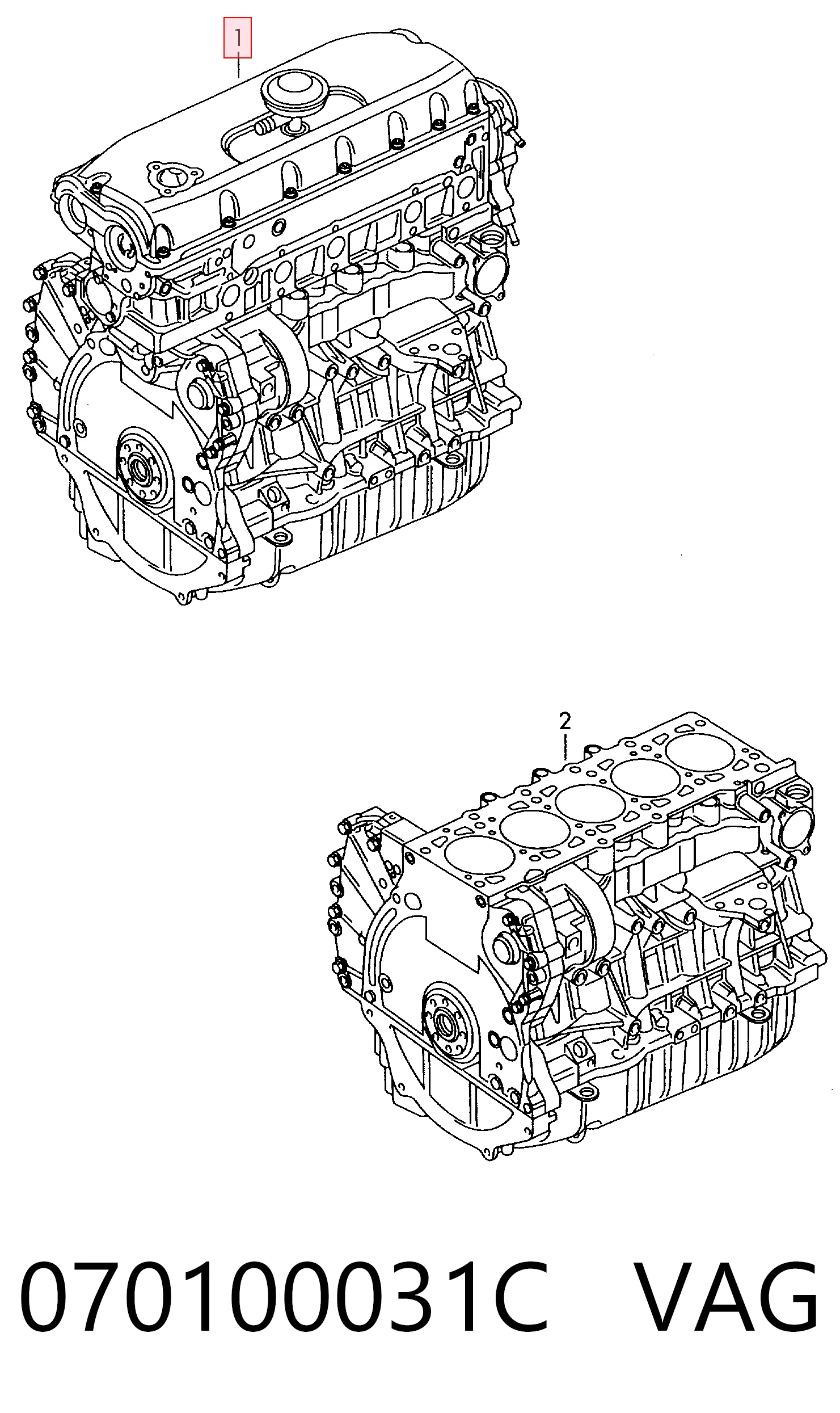 070100031C VAG Motor completo