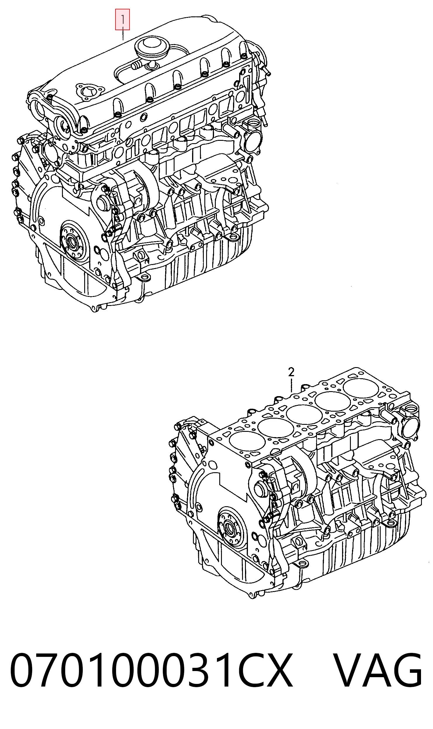 Comprar Motor completo Volkswagen Multivan  7HM, 7HN, 7HF, 7EF, 7EM, 7EN a bajo precio