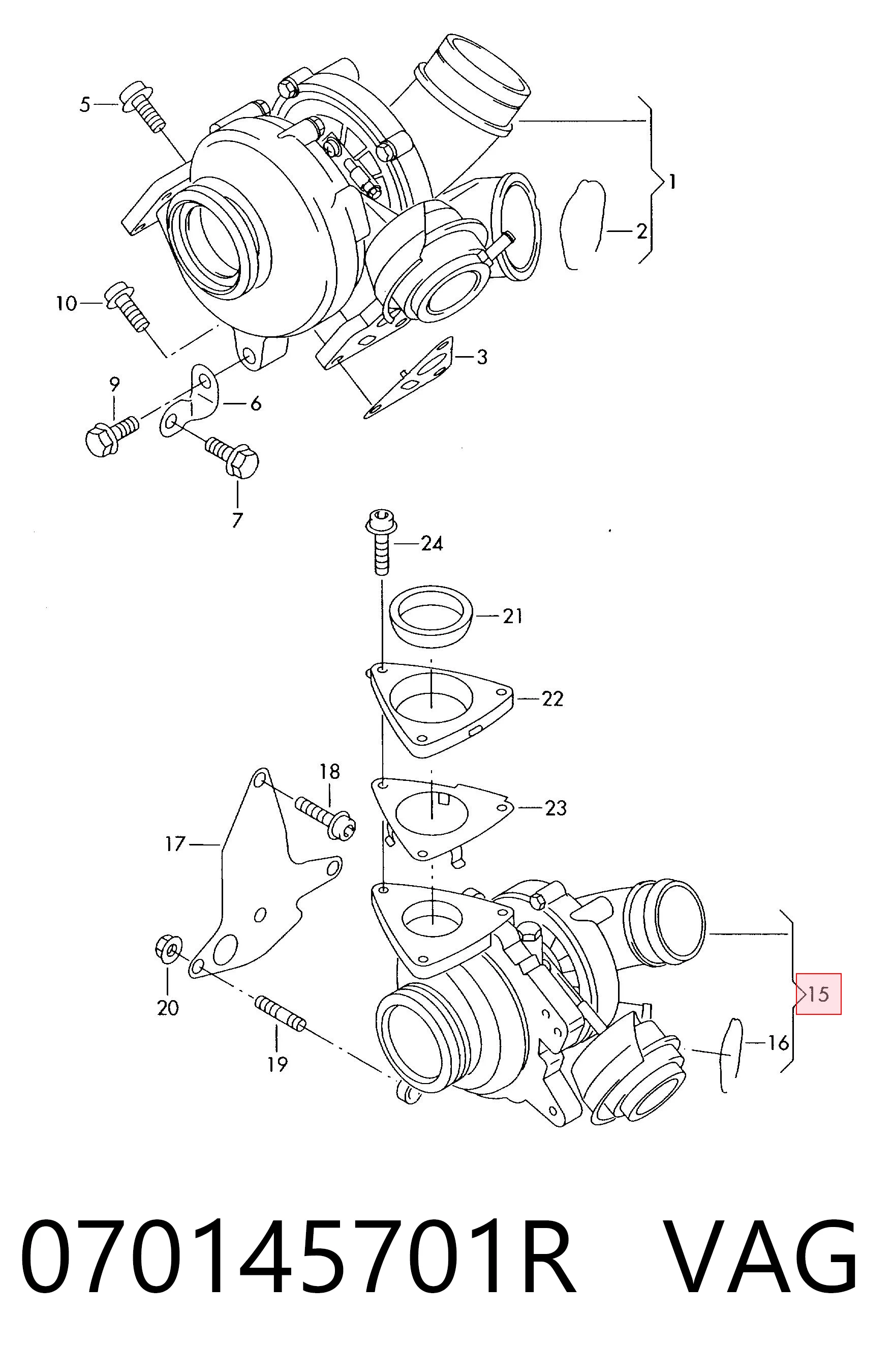 Turbocompresor para Mazda CX-5 KE, GH