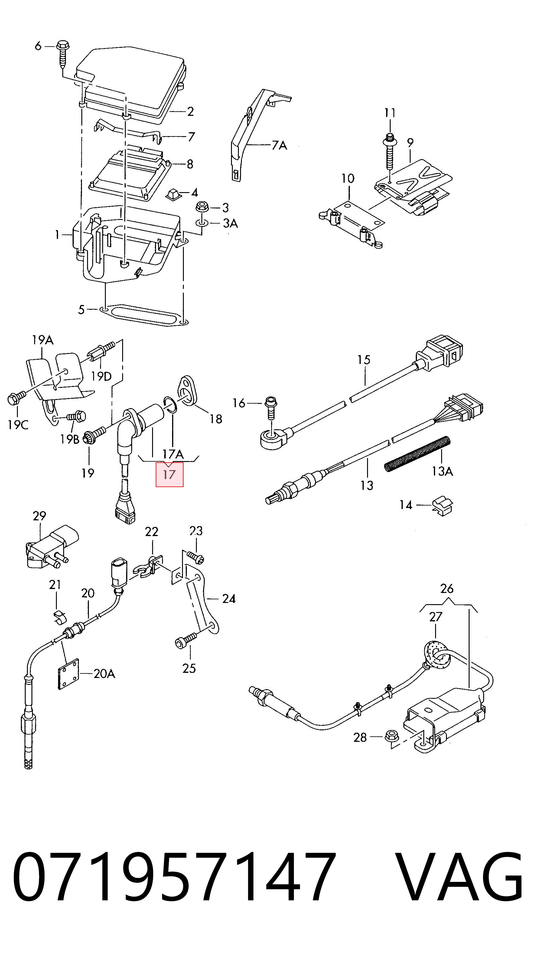 071957147 VAG Sensor de posición del cigüeñal