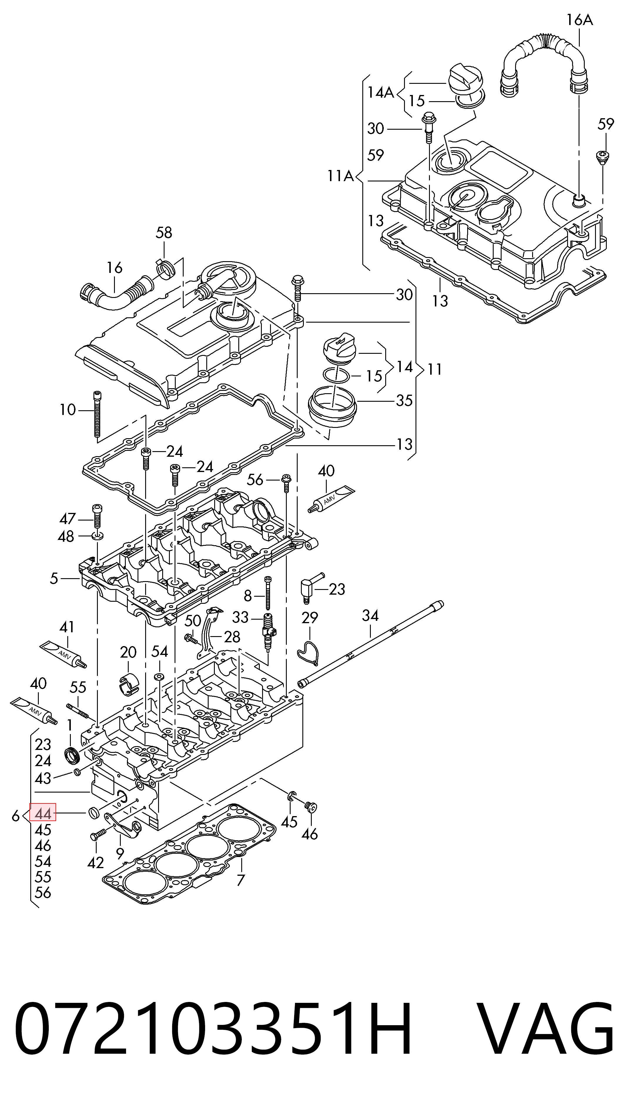 2508 Metalcaucho Tapa de bloque motor