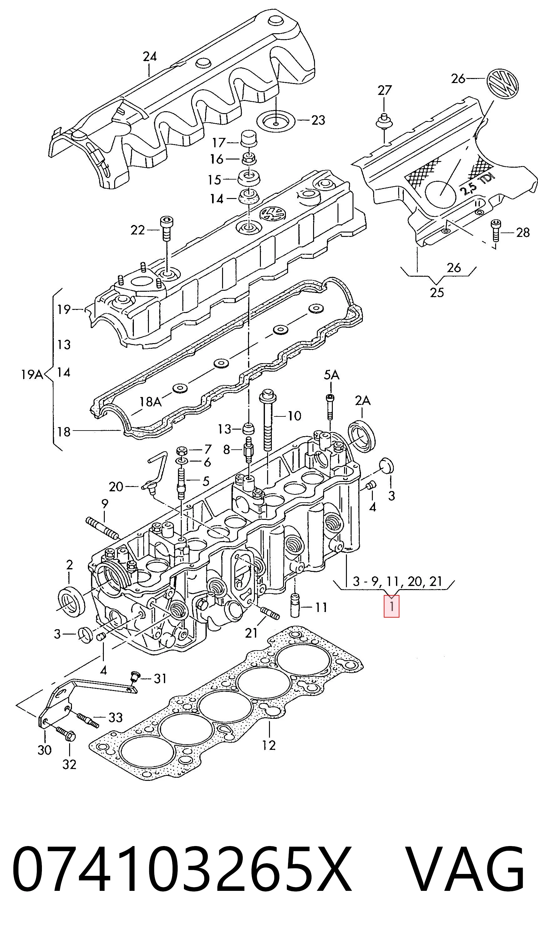 Cabeza de cilindro Volkswagen Transporter desde 635,11 €