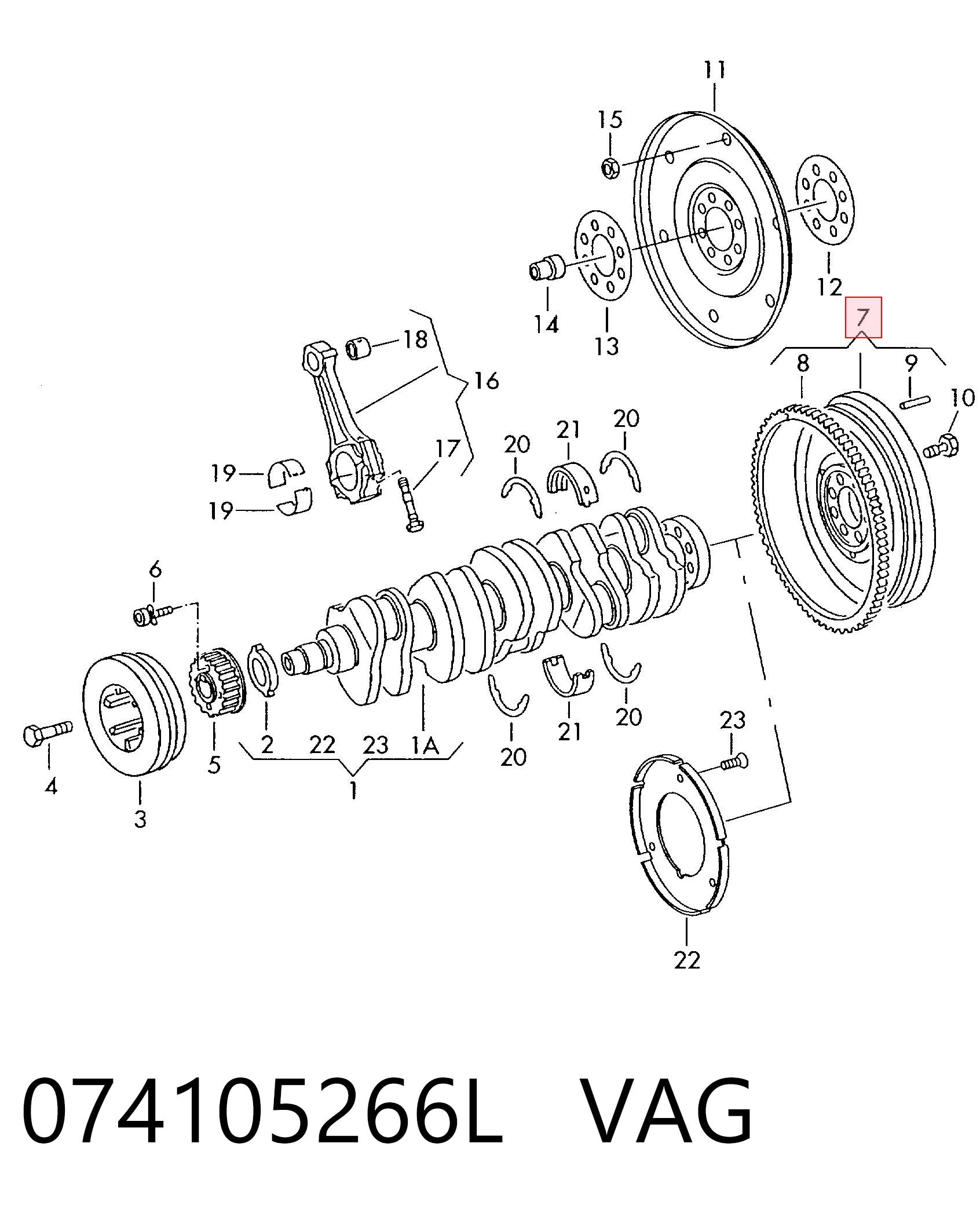 074105266L VAG Volante de motor