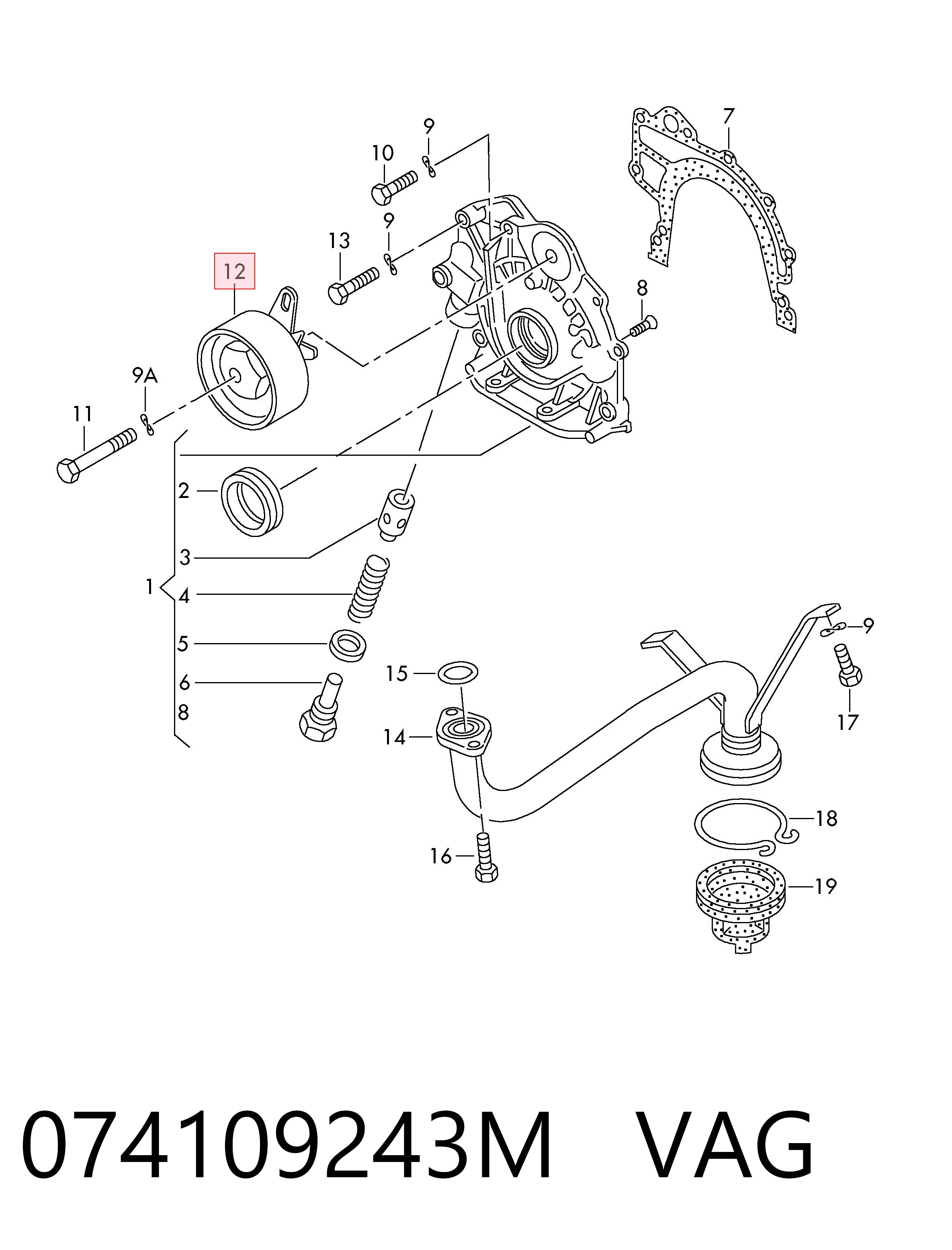 Rodillo tensor cadena Volkswagen Crafter  (2E, 2EE, 2EK)