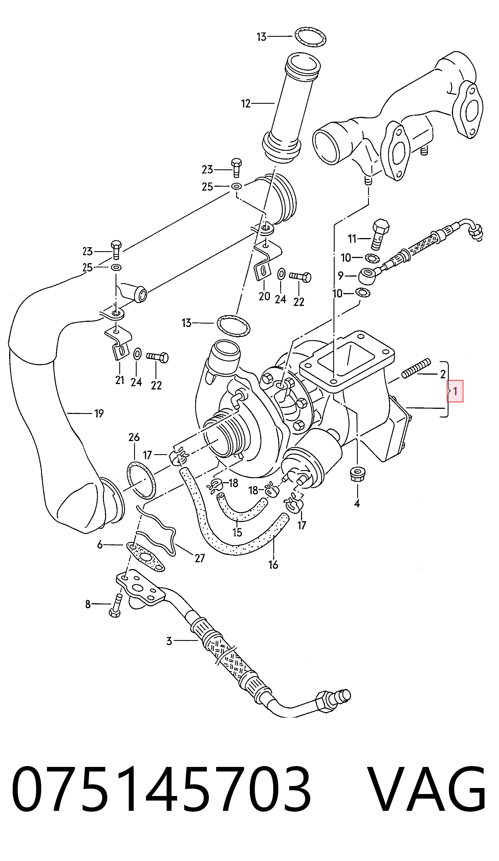 Turbocompresor para Volkswagen LT 281-363, 21A, 21B, 21D, 21E