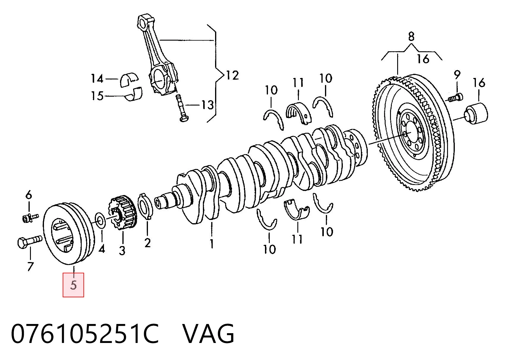 076105251C VAG Dámper