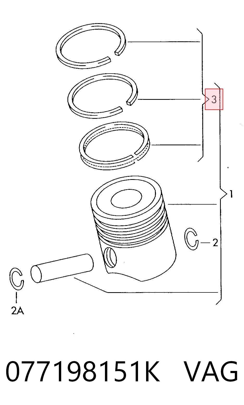 Comprar 120050007600 NE/NPR Juego de anillos de pistón, motor, STD
