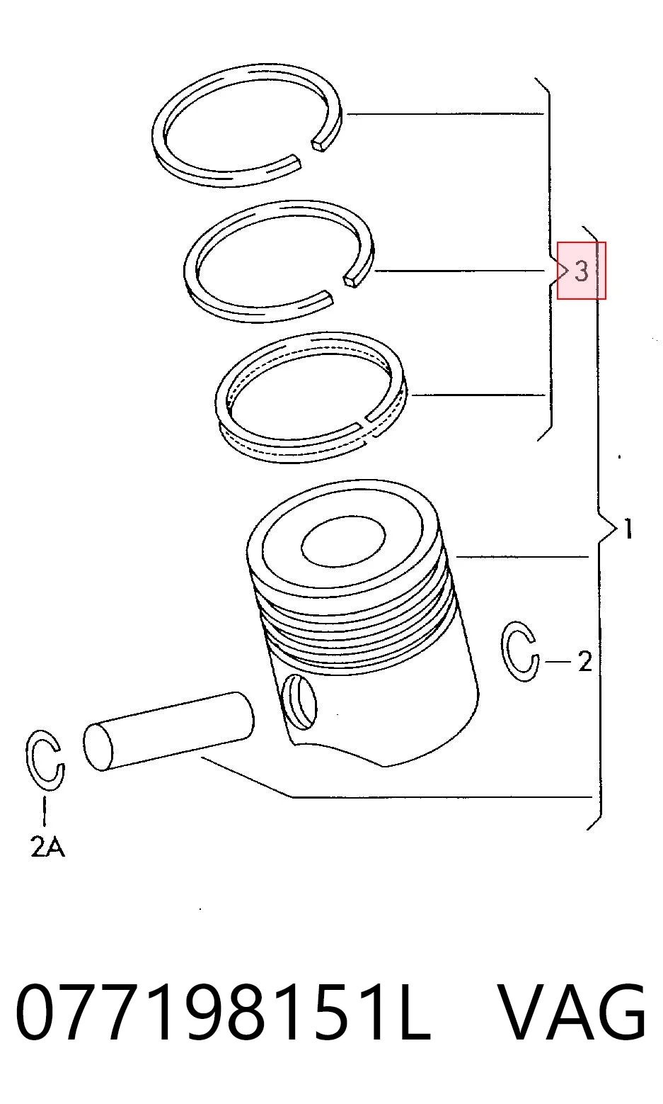 Juego de anillos de pistón, motor, STD 120050007600 NE/NPR