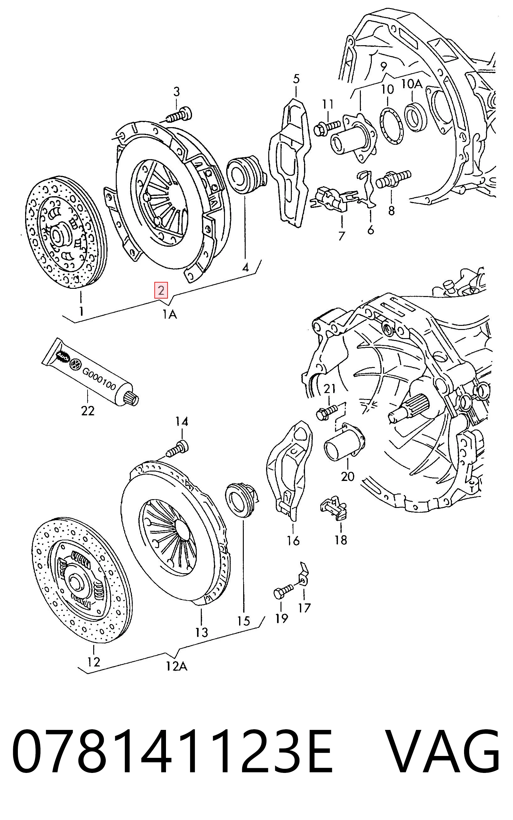  Plato de presión de embrague Audi 80 