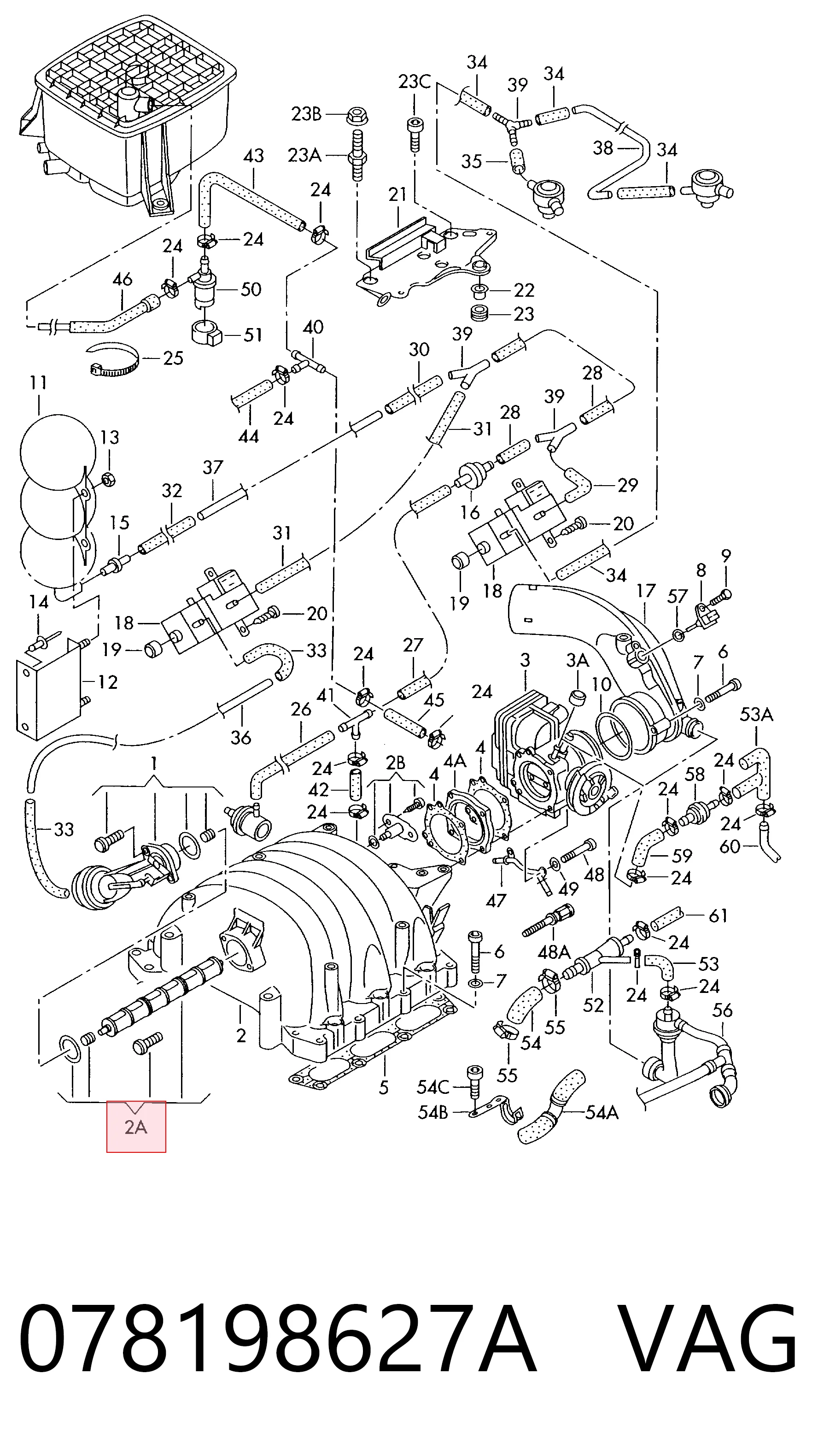 078198627A VAG Kit de reparación del colector de admisión