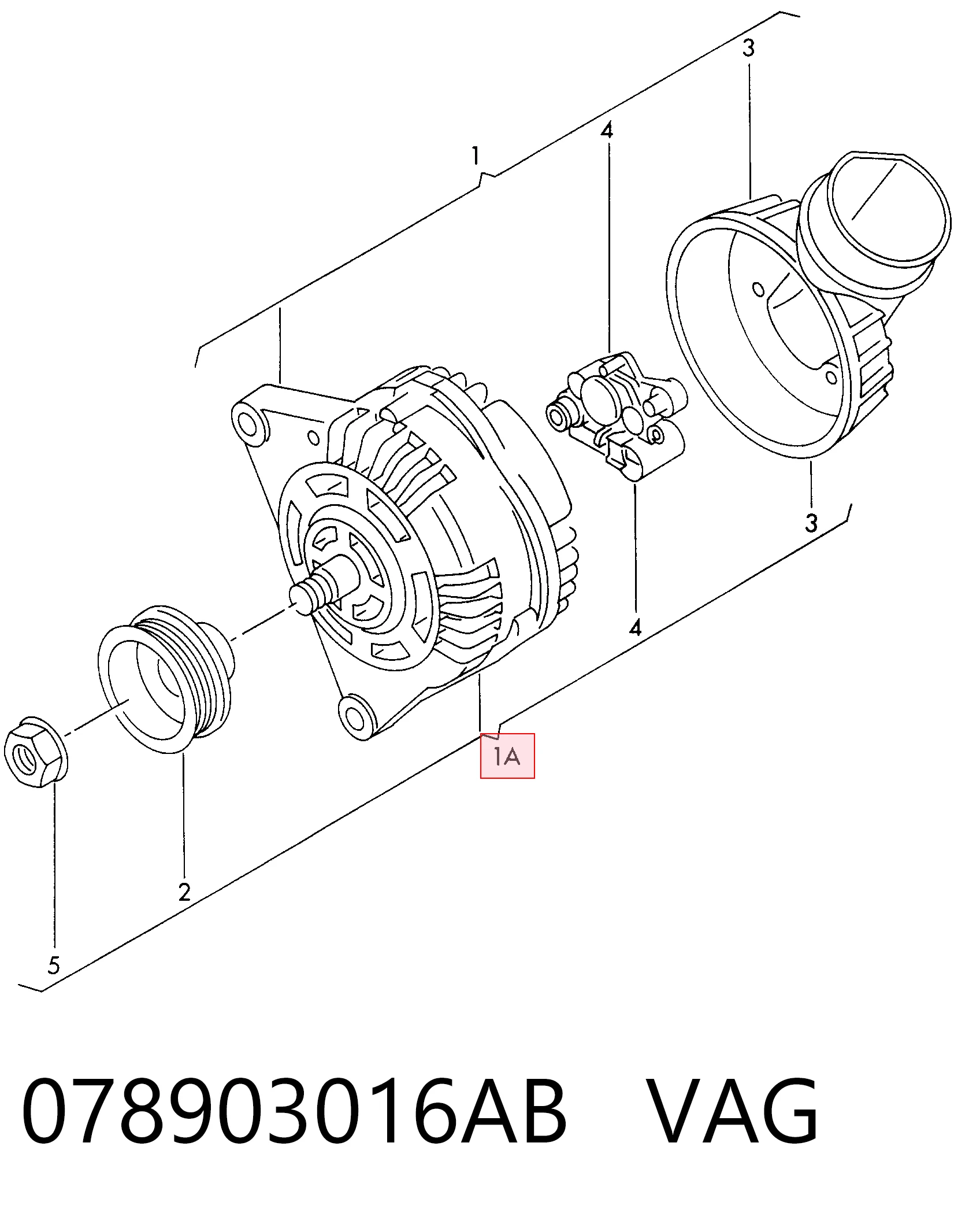 Alternador VAG 078903016AB