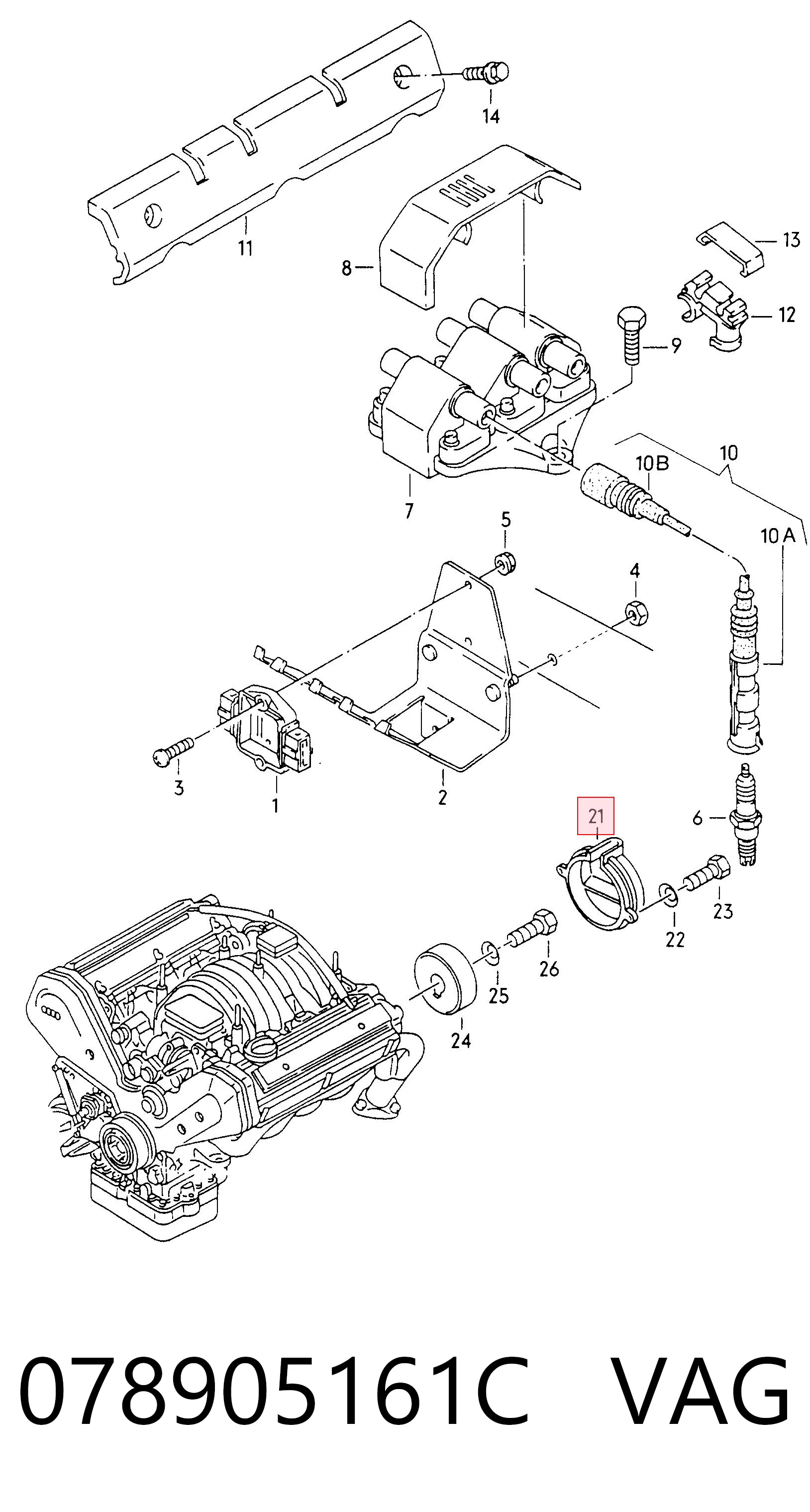 Sensor de posición de árbol de levas Audi 80 (8C5)