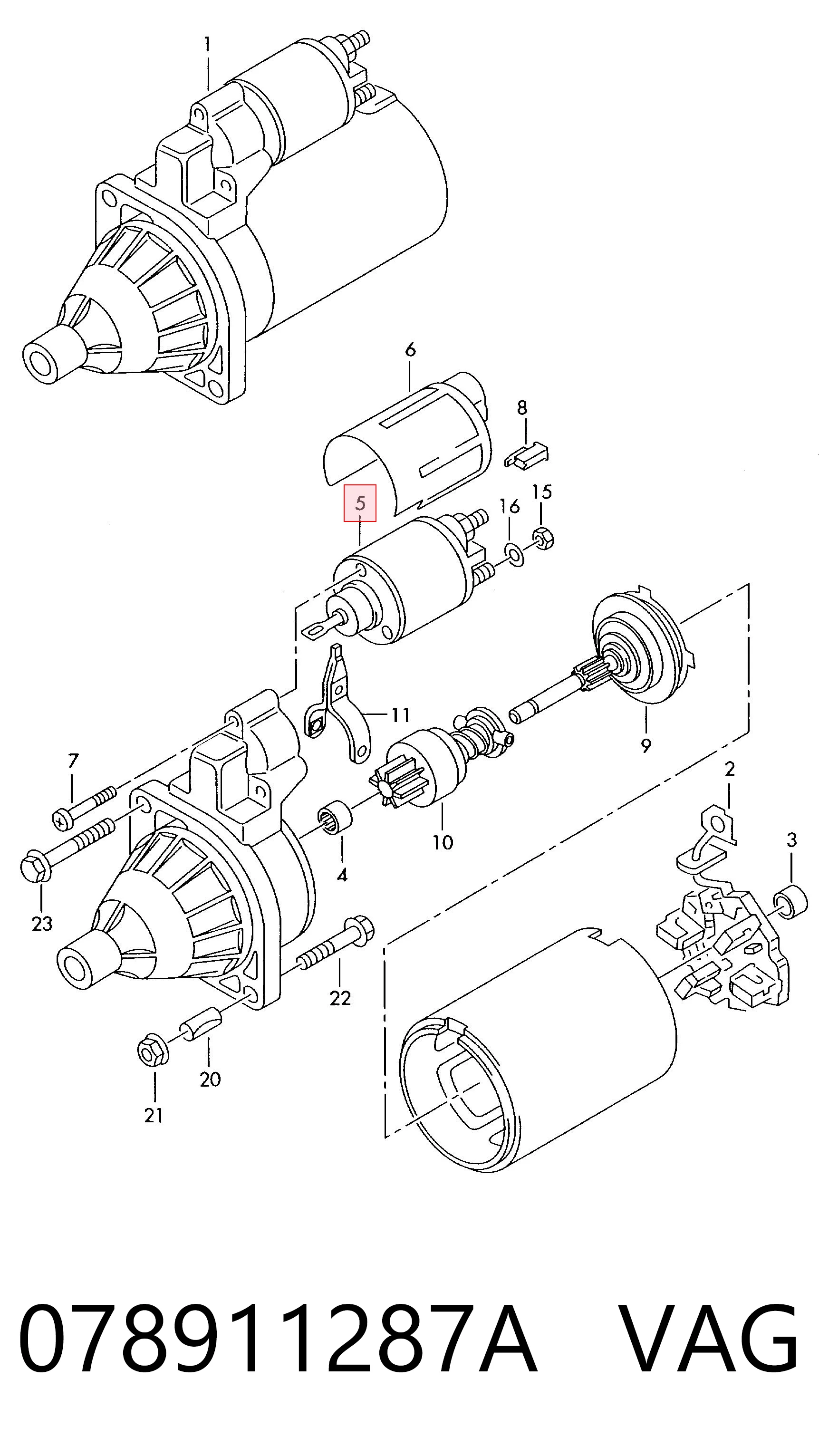 Solenoide de arranque para Audi A4 8E2