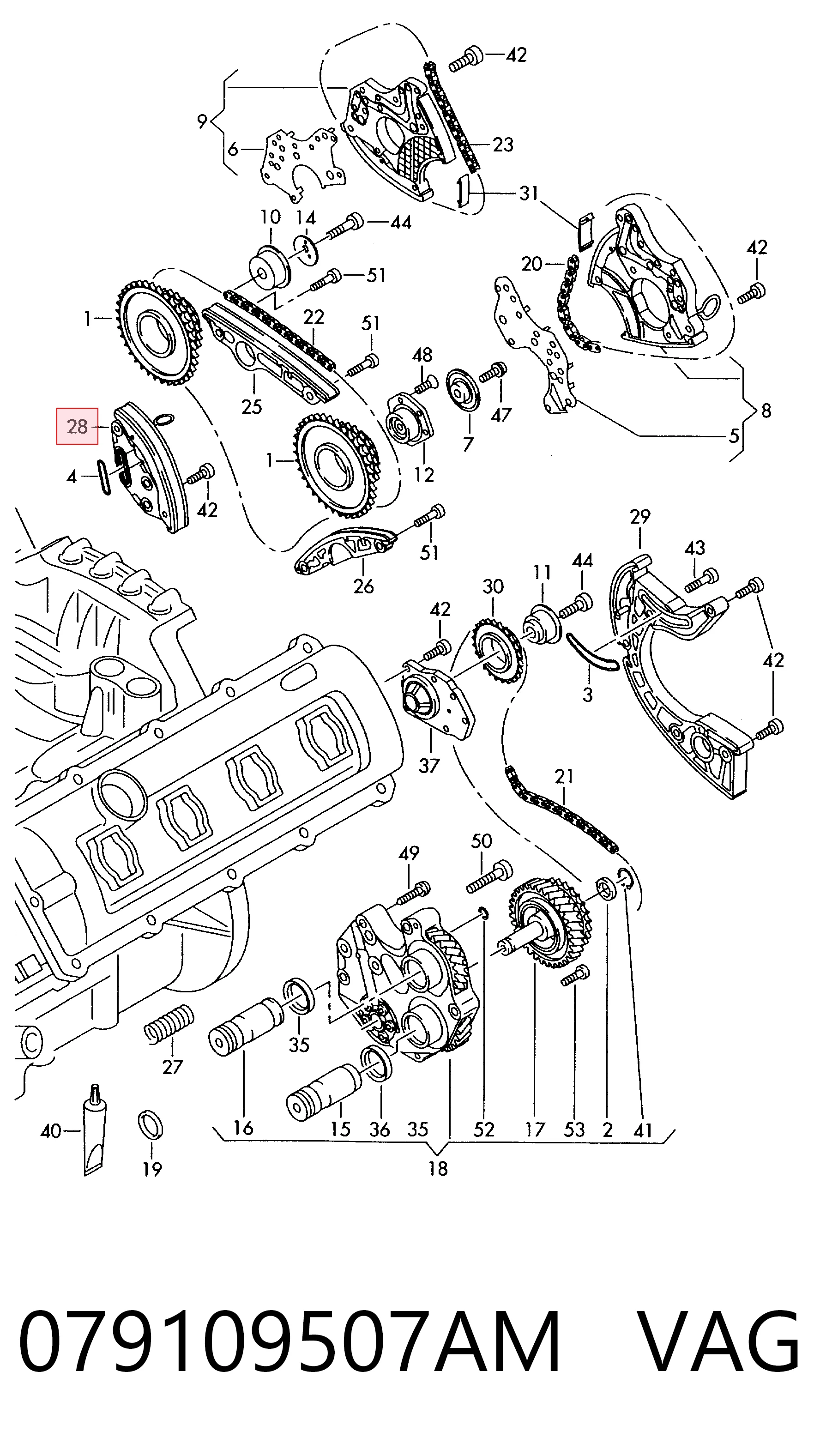 Tensor de cadena de distribución Audi A7 Sportback liftback (4GA, 4GF) (2010 - 2018) precio, desde 87,83 EUR