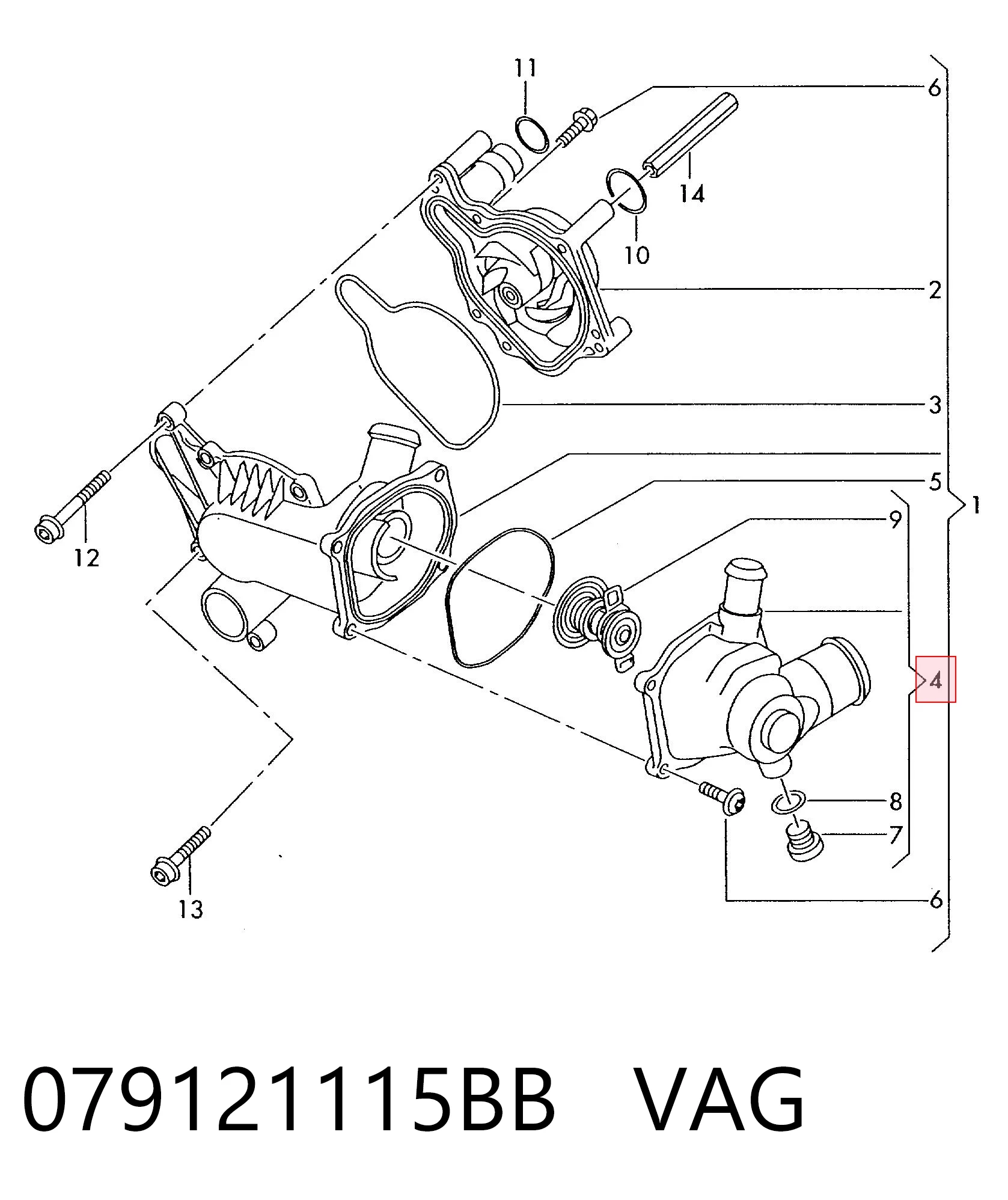 TM4495 Mahle Original Termostato de agua