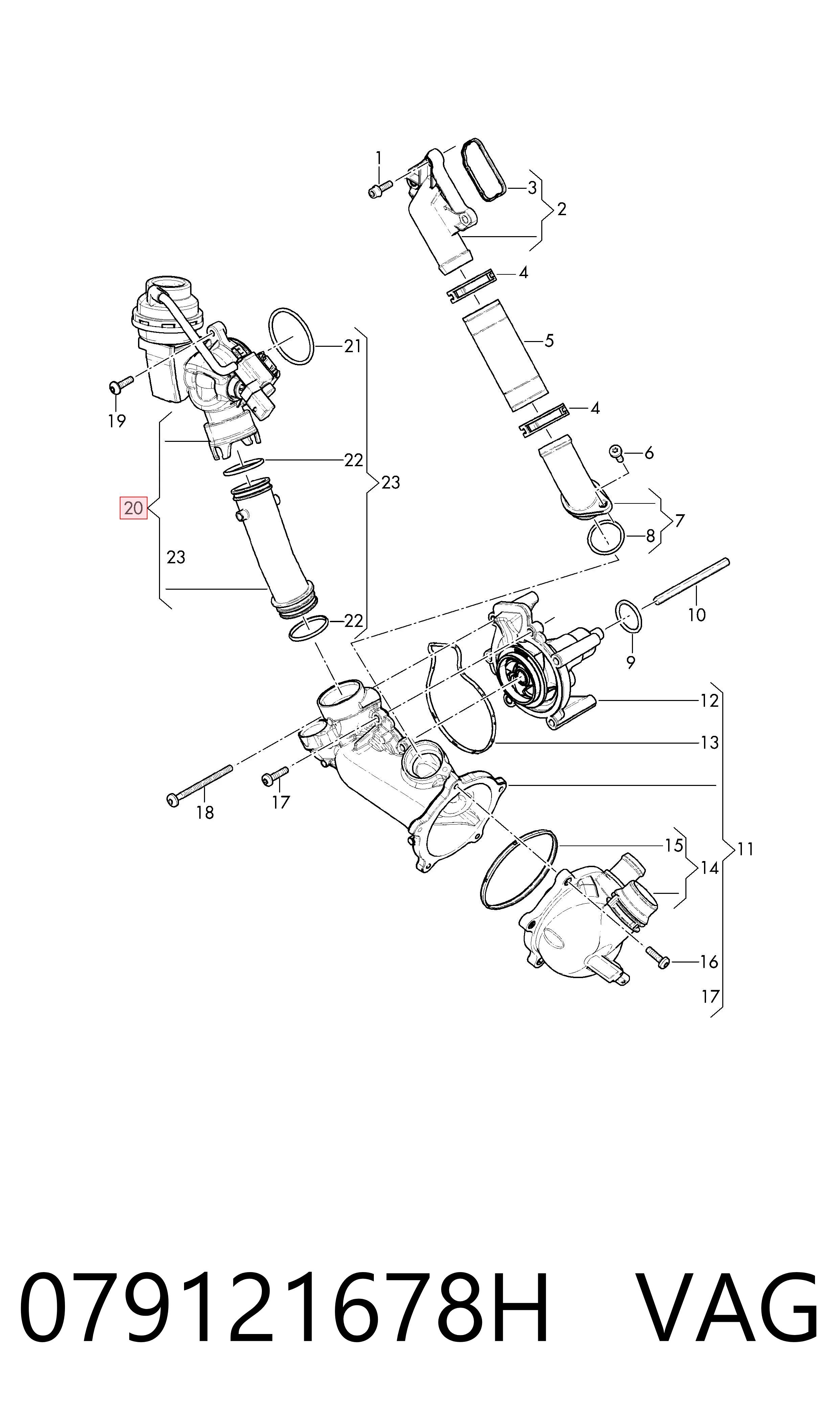 Sensor de temperatura de vacío 079121678H VAG