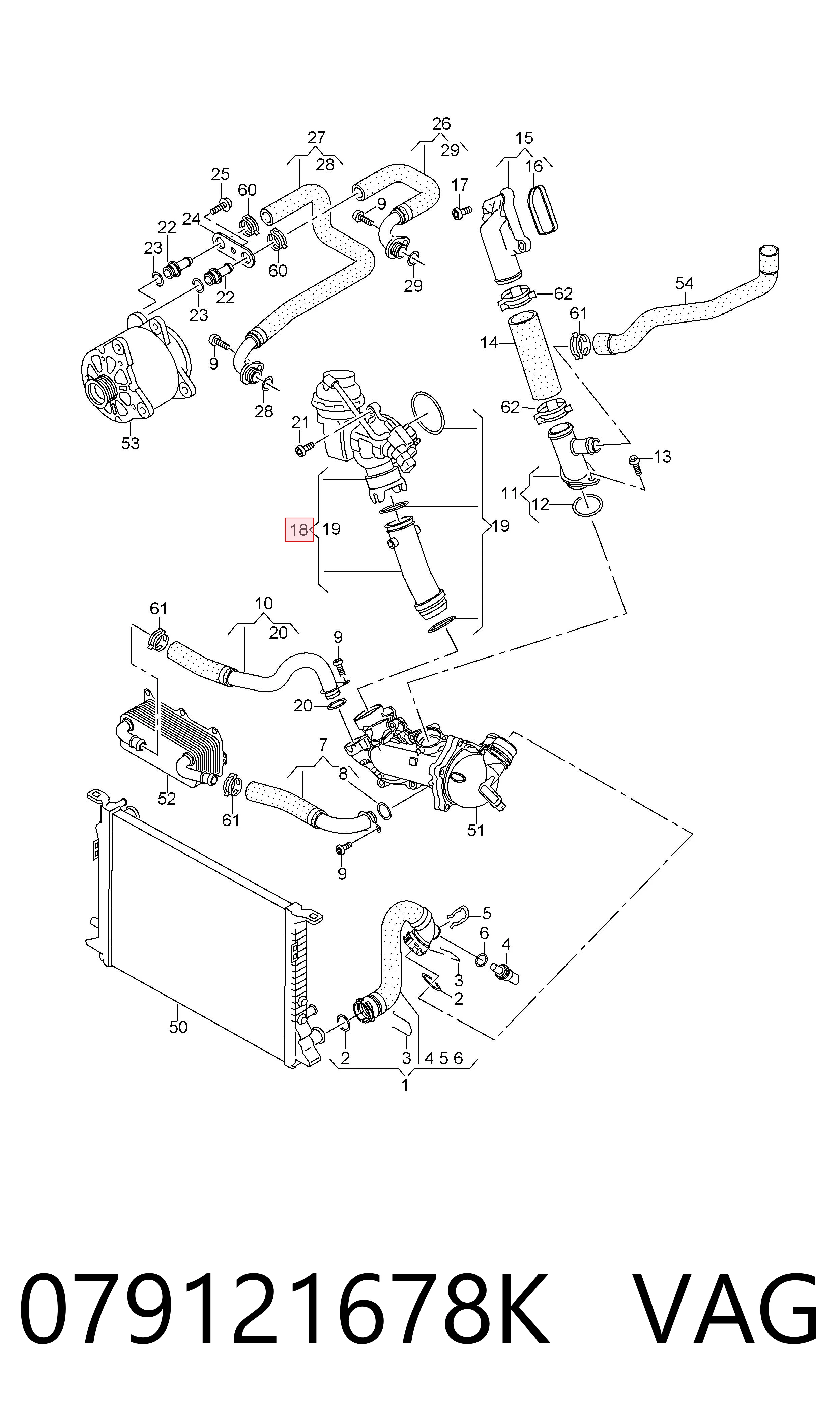 079121678K VAG Sensor de temperatura de vacío