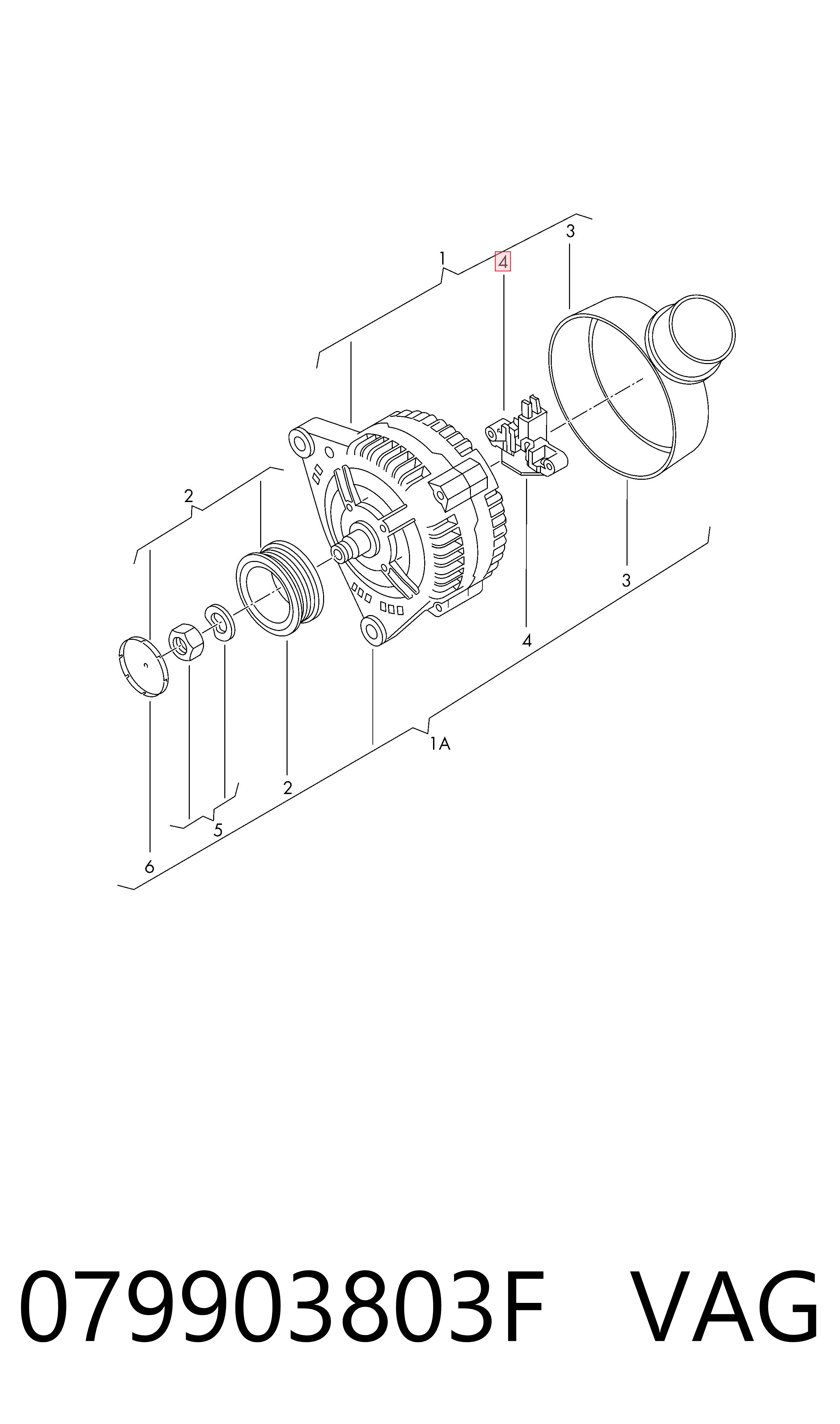 079903803F VAG Regulador alternador