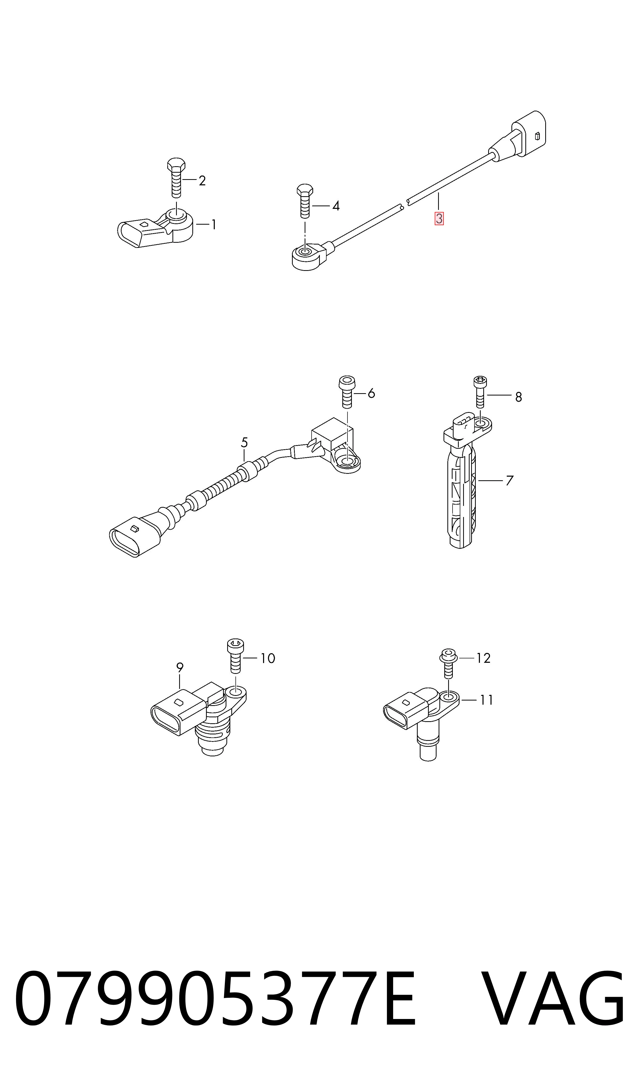 Sensor de detonaciones VAG 079905377E precio, desde 42,35 EUR