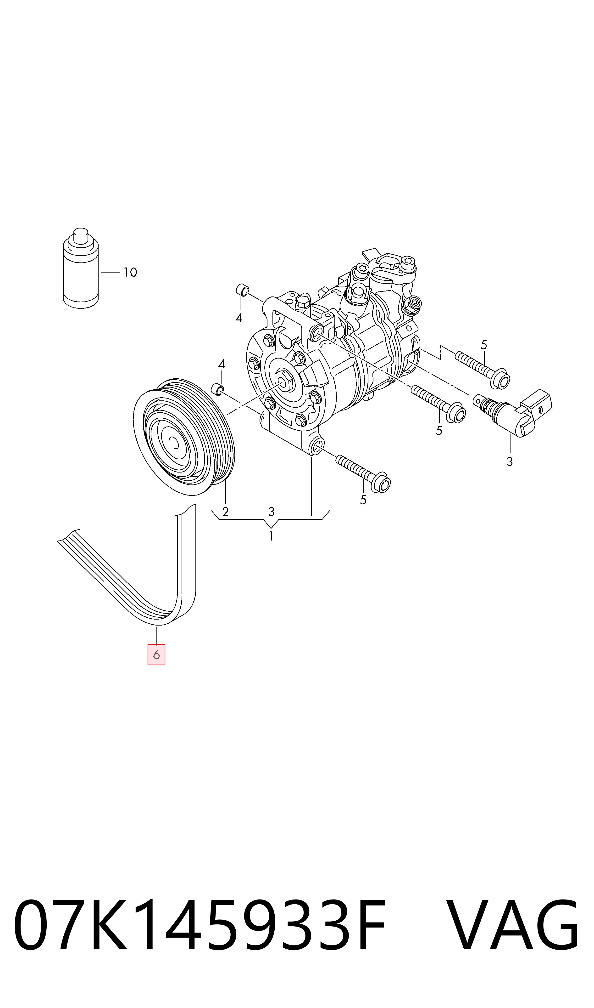 07K145933F VAG Correa poly v