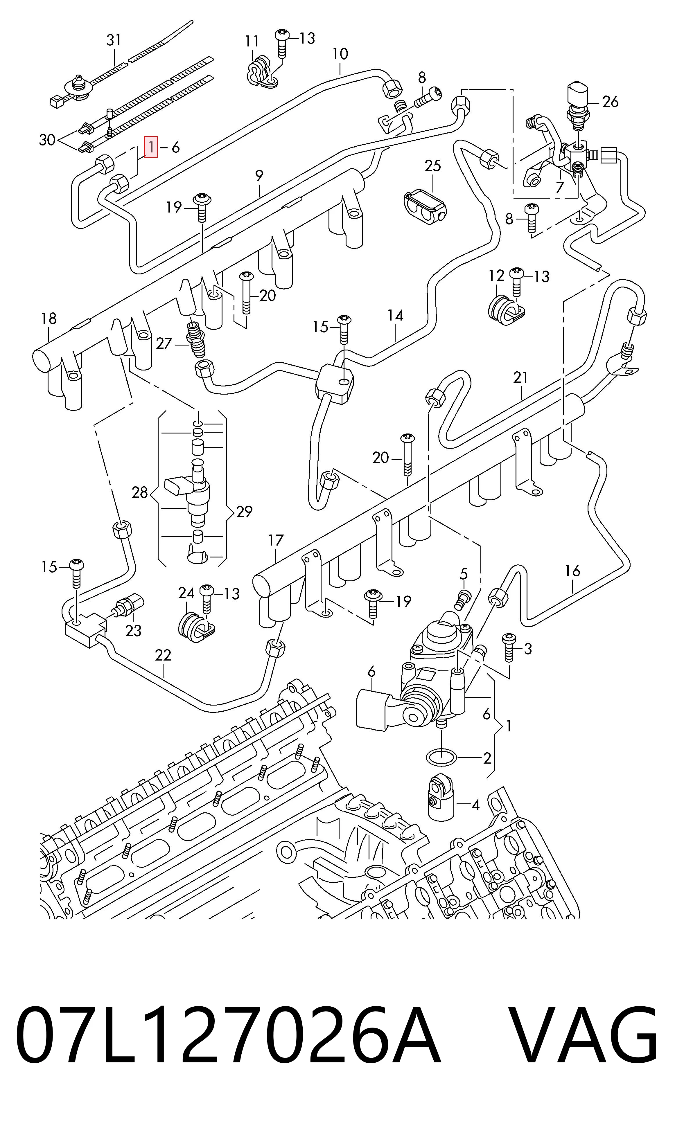 Bomba inyectora 07L127026A VAG