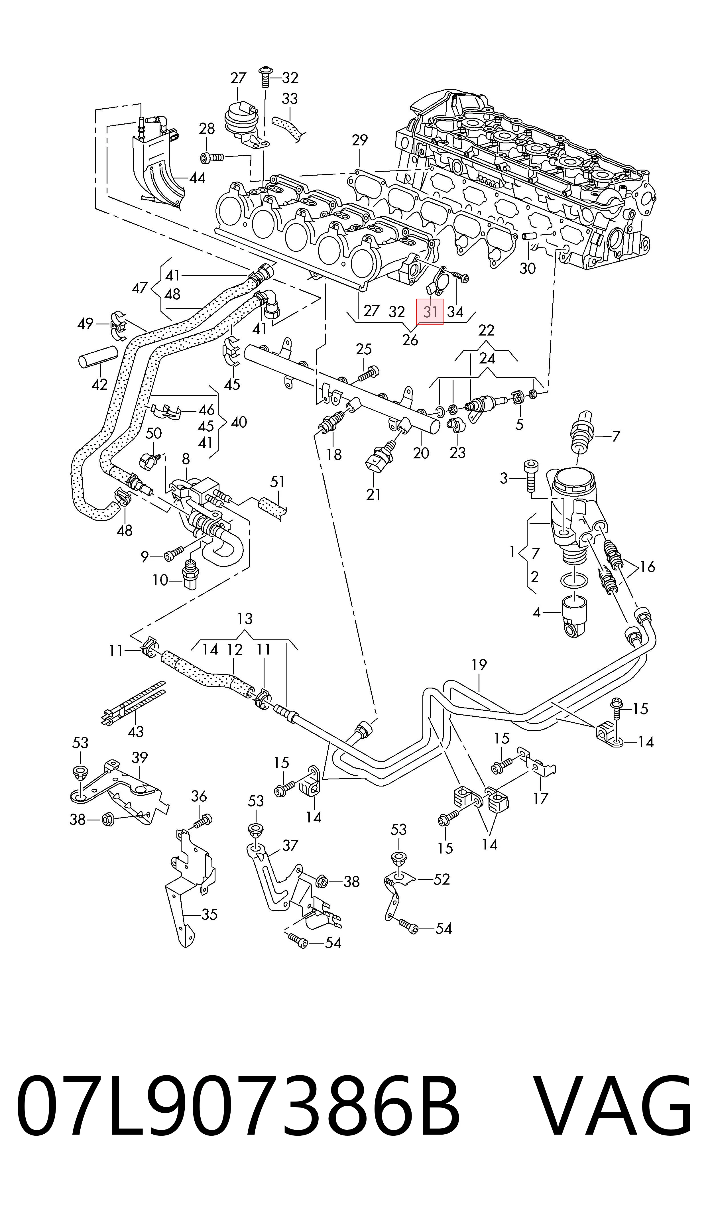 07L907386B VAG Sensor de posición del acelerador