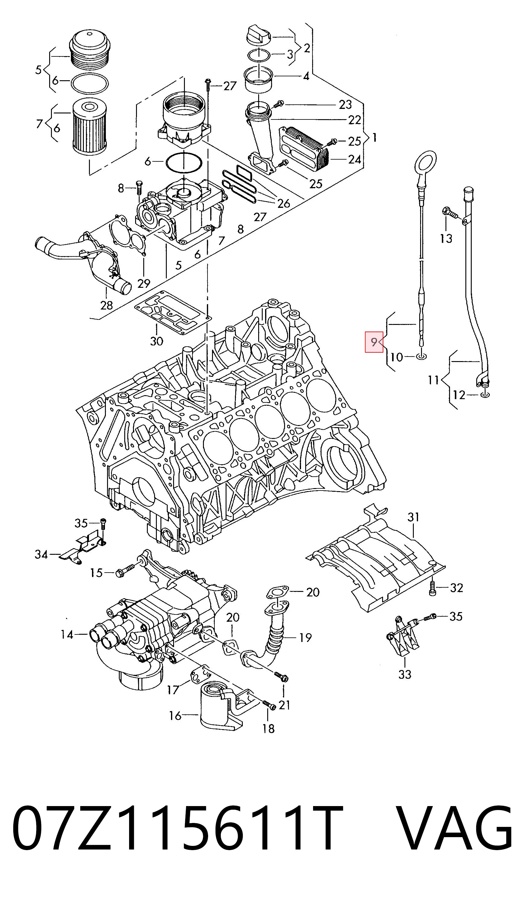 07Z115611T VAG Medidor de aceite