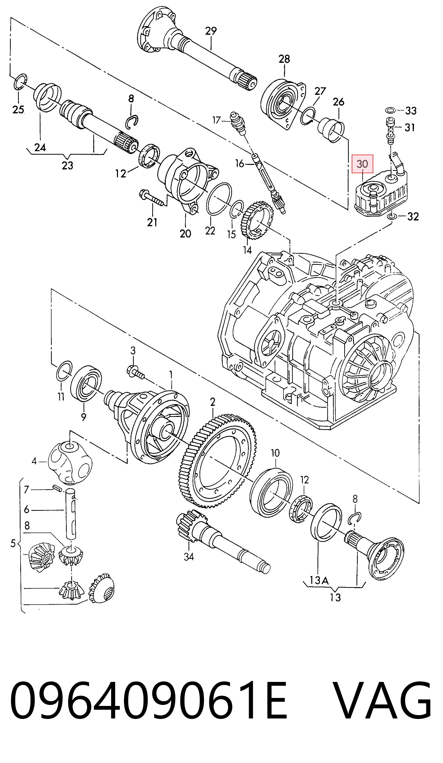 096409061E VAG Radiador de refrigeración de la transmisión