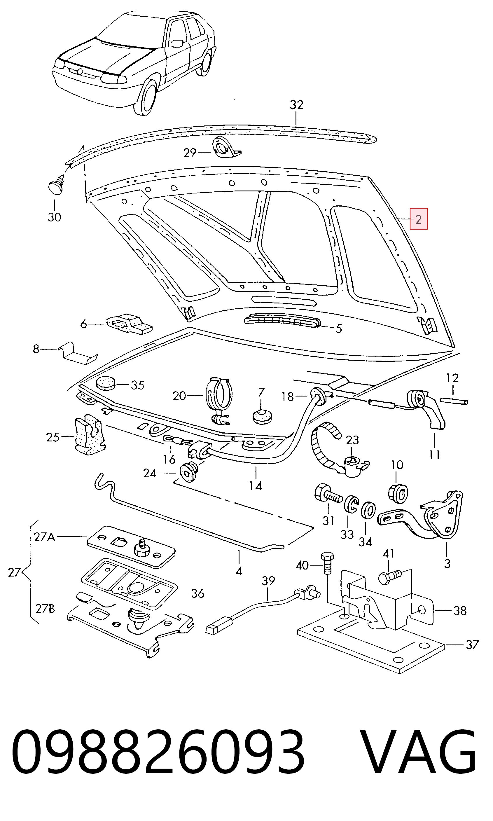 Capó del motor Skoda Felicia II hatchback (6U1) (1998 - 2001) precio, desde 155,36 EUR