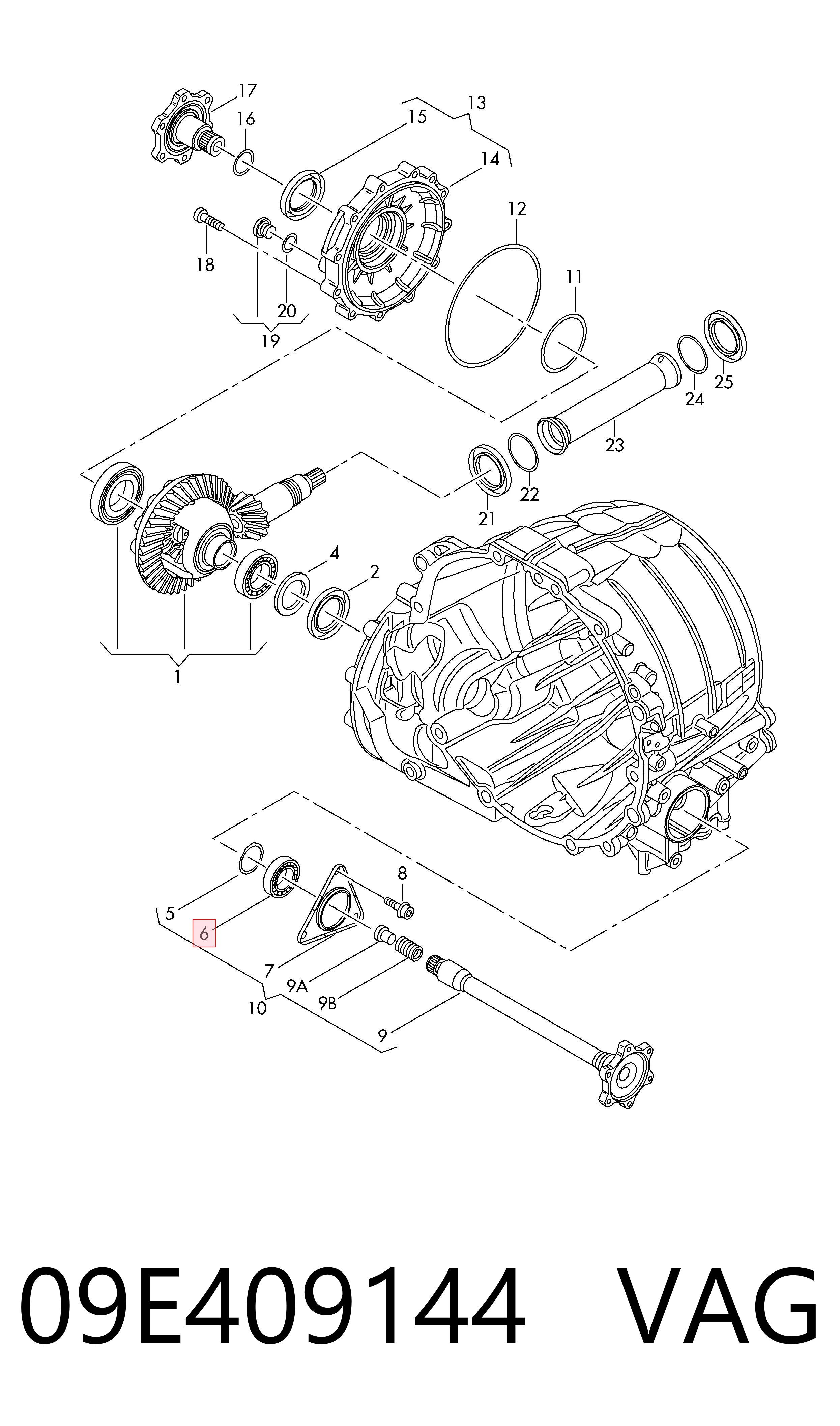 0735330670 ZF Parts Cojinete del semieje delantero