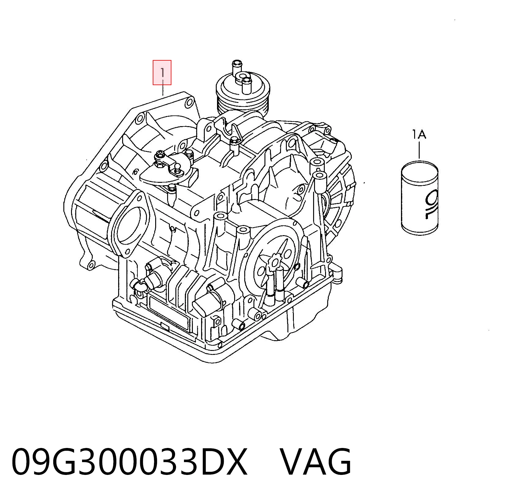 Transmisión automática ensamblada VAG 09G300033DX