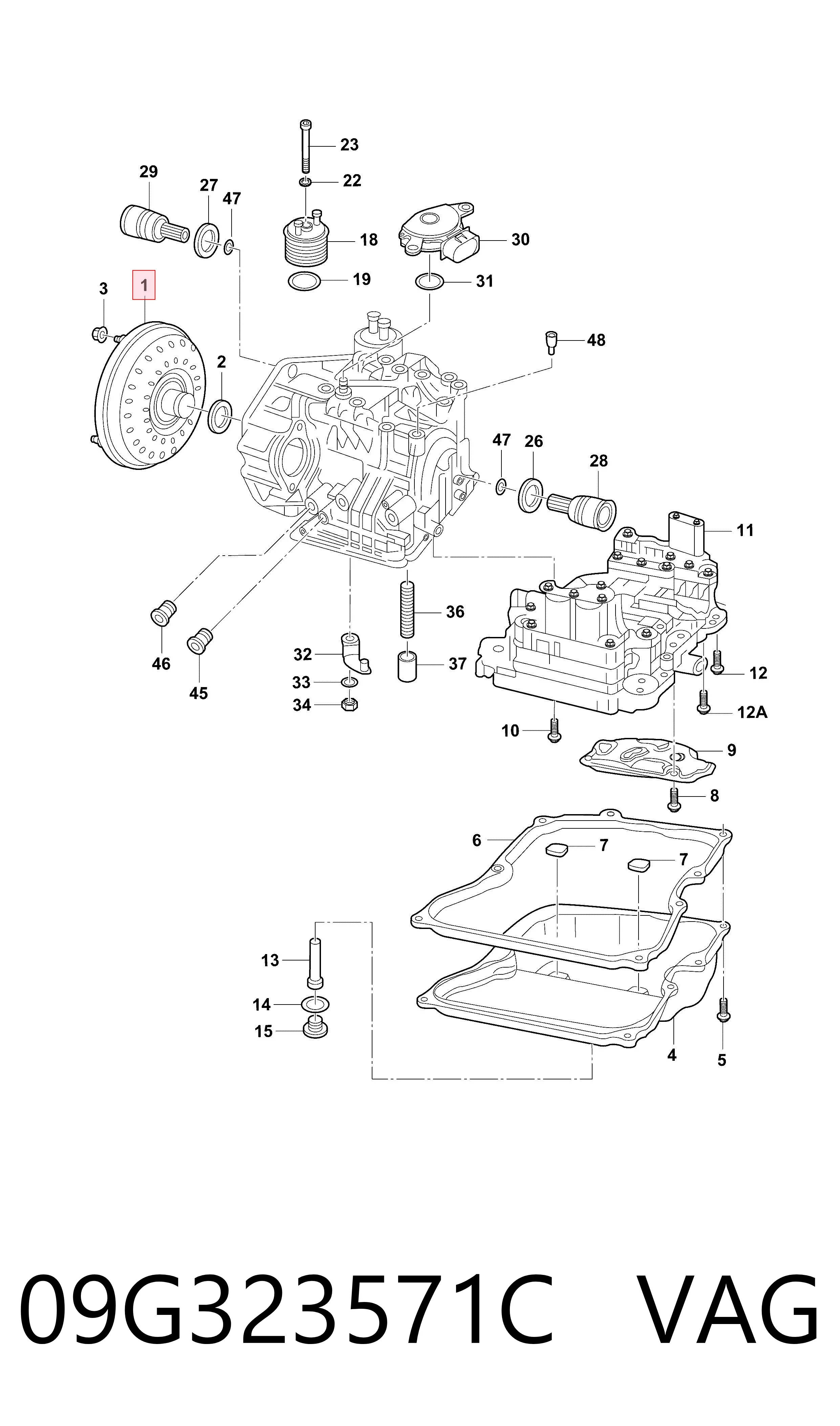 09G323571C VAG Convertidor de par