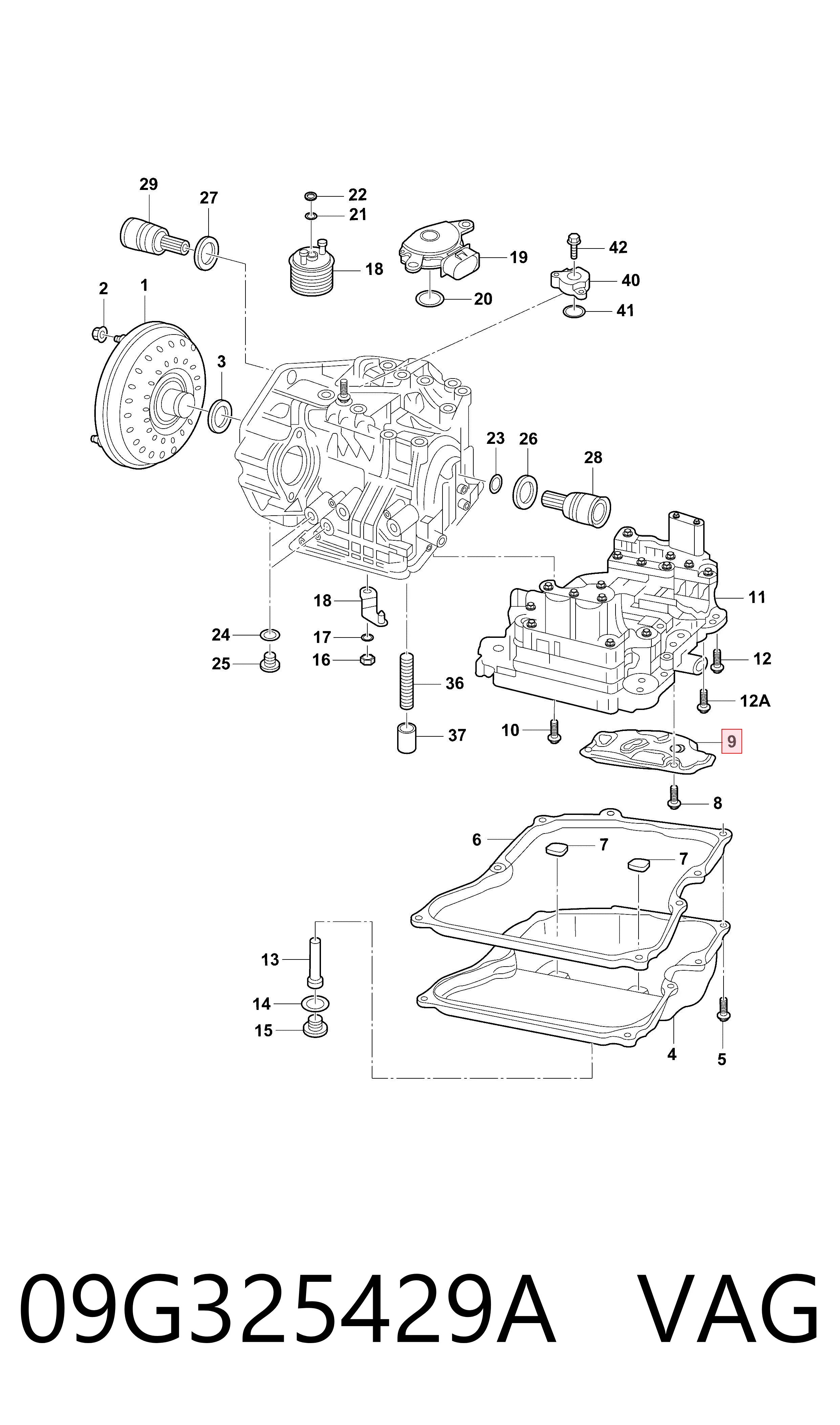 Comprar 09G325429A VAG Filtro de transmisión automática
