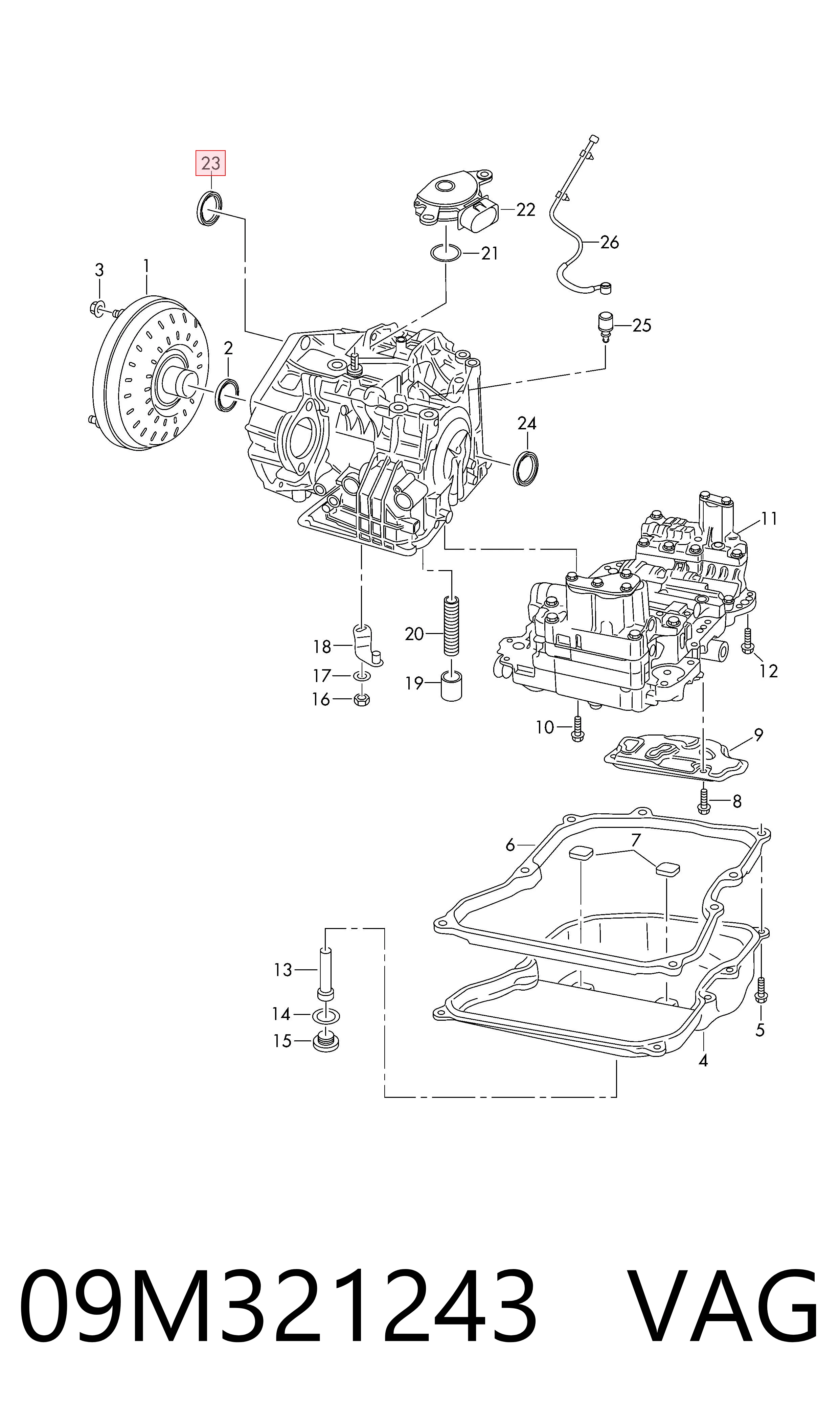 Comprar 09M321243 VAG Retén del semieje delantero derecho