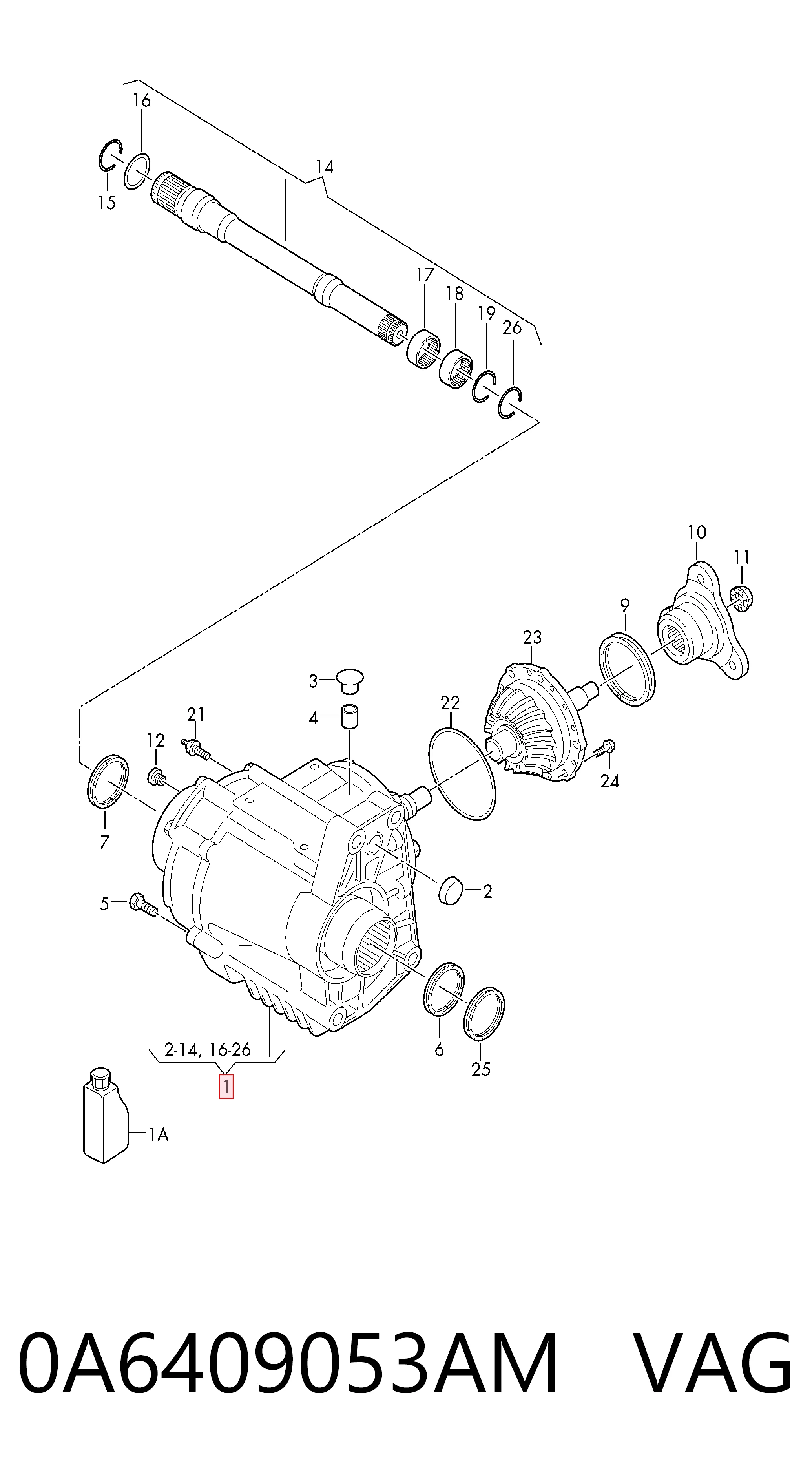 Caja de transferencia para Audi Q3  8UB, 8UG