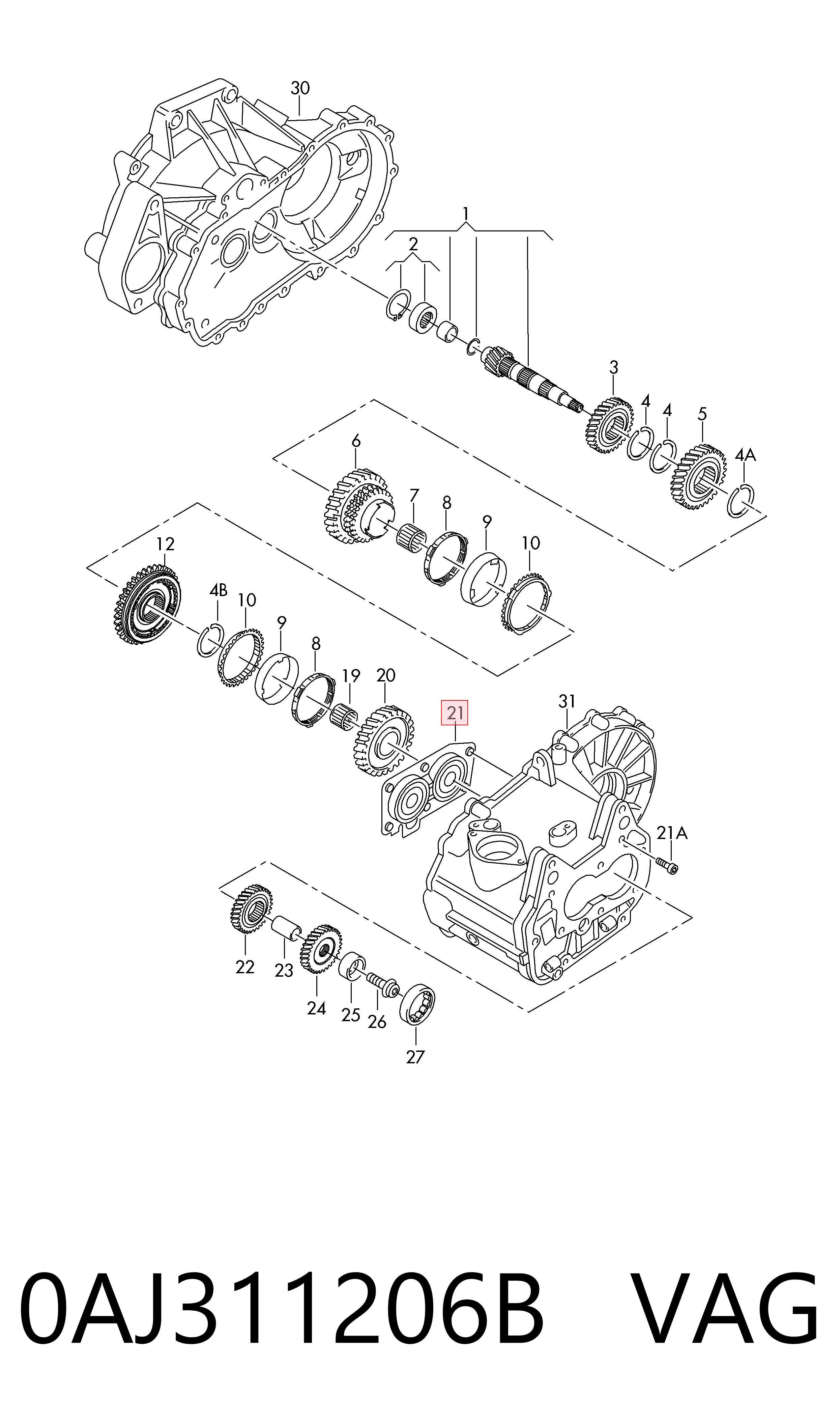 Comprar 51311004 AND Cojinete, caja de cambios