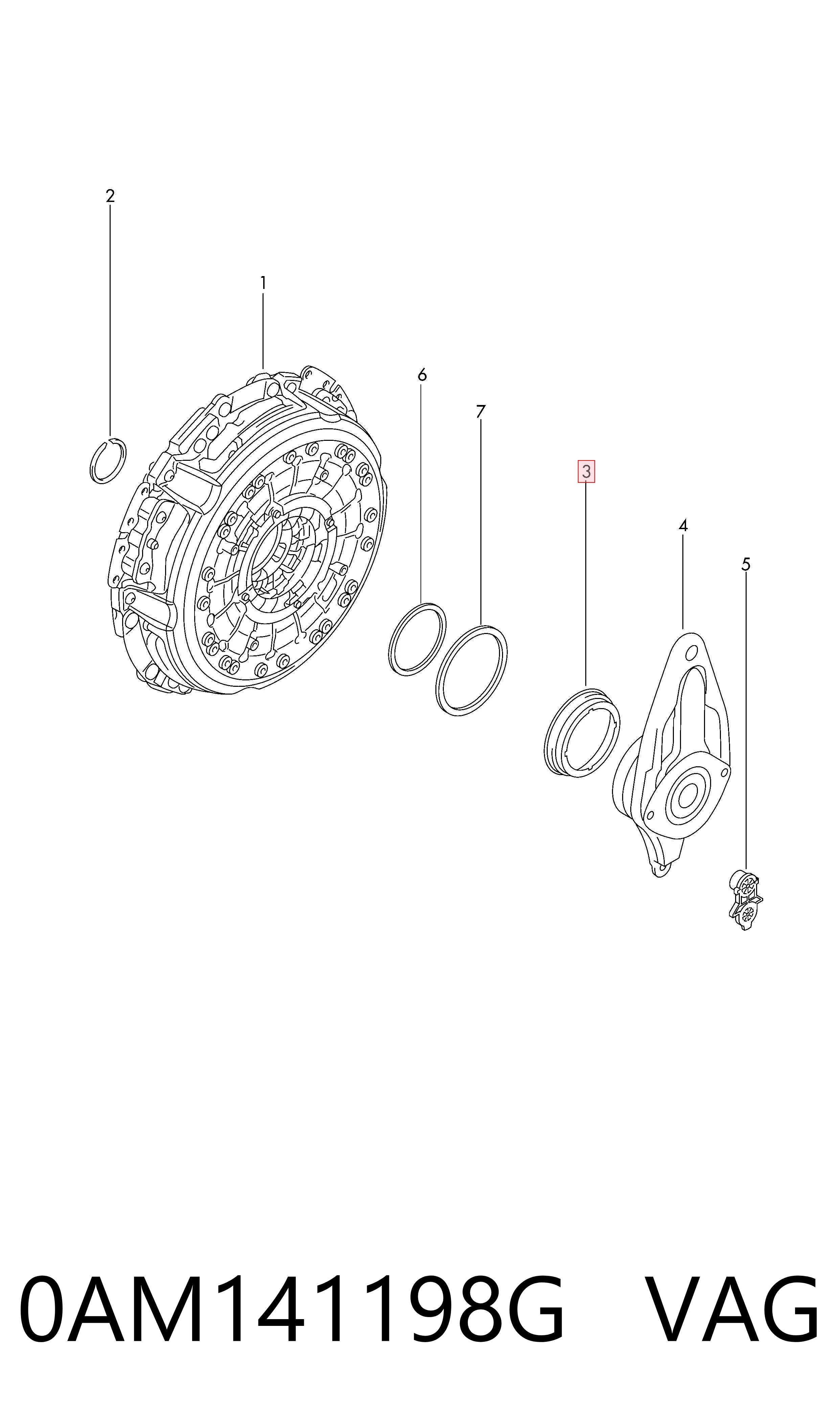 Cojinete de desembrague VAG 0AM141198G precio, desde 47,08 EUR