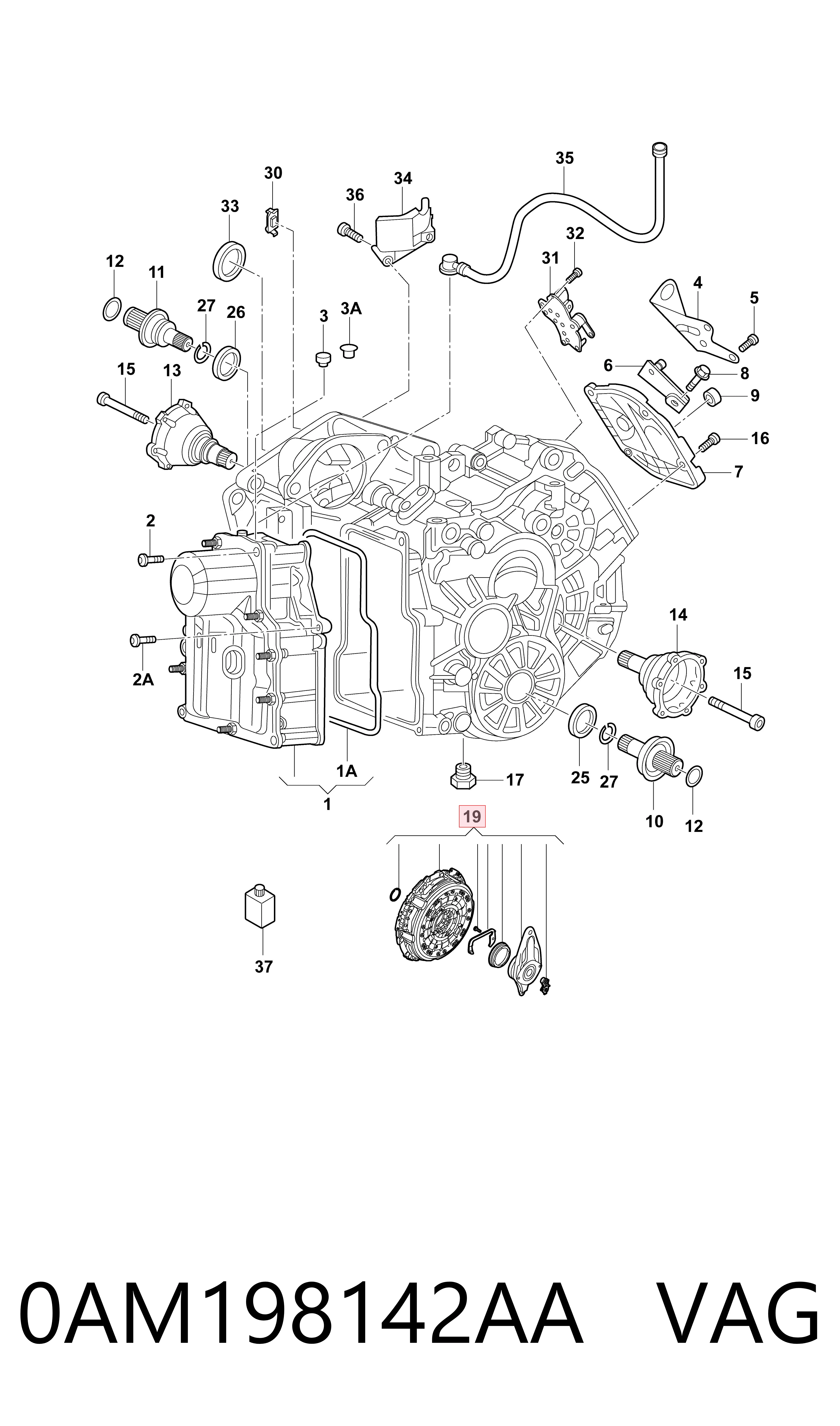 0AM198142AA VAG Embrague motor