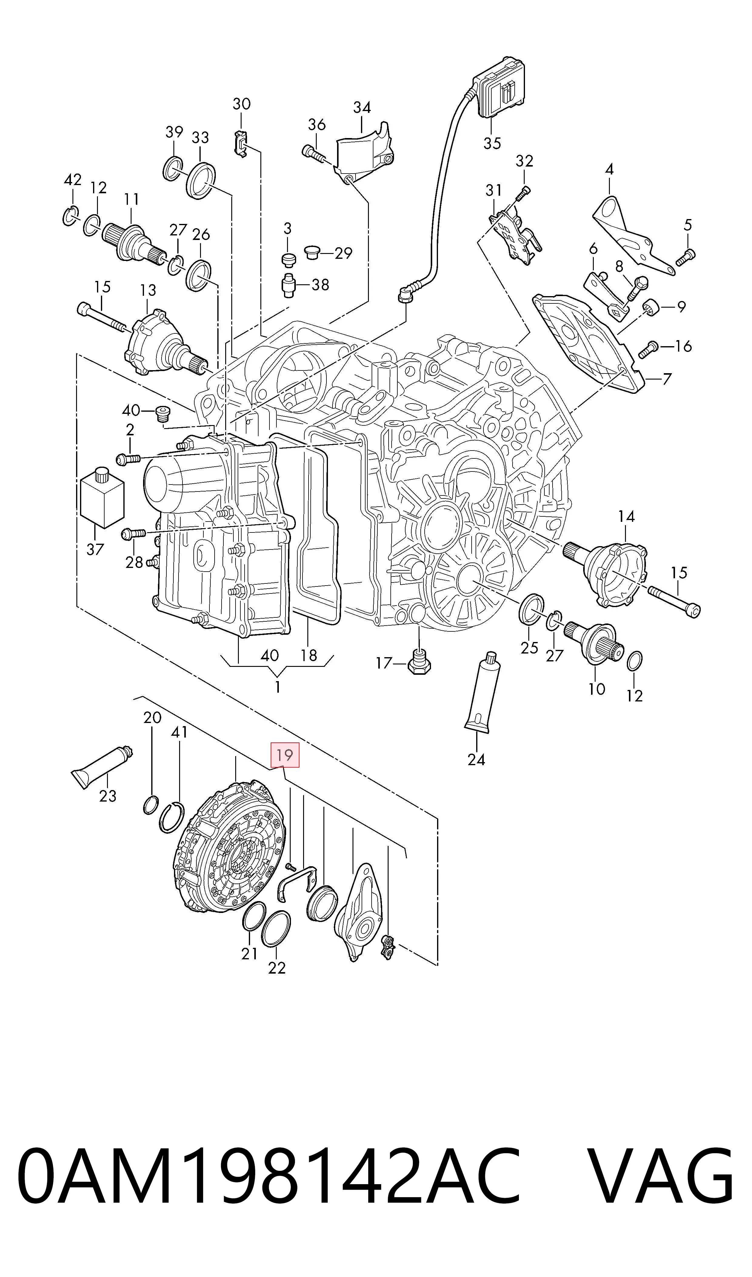 0AM198142AC VAG Embrague motor