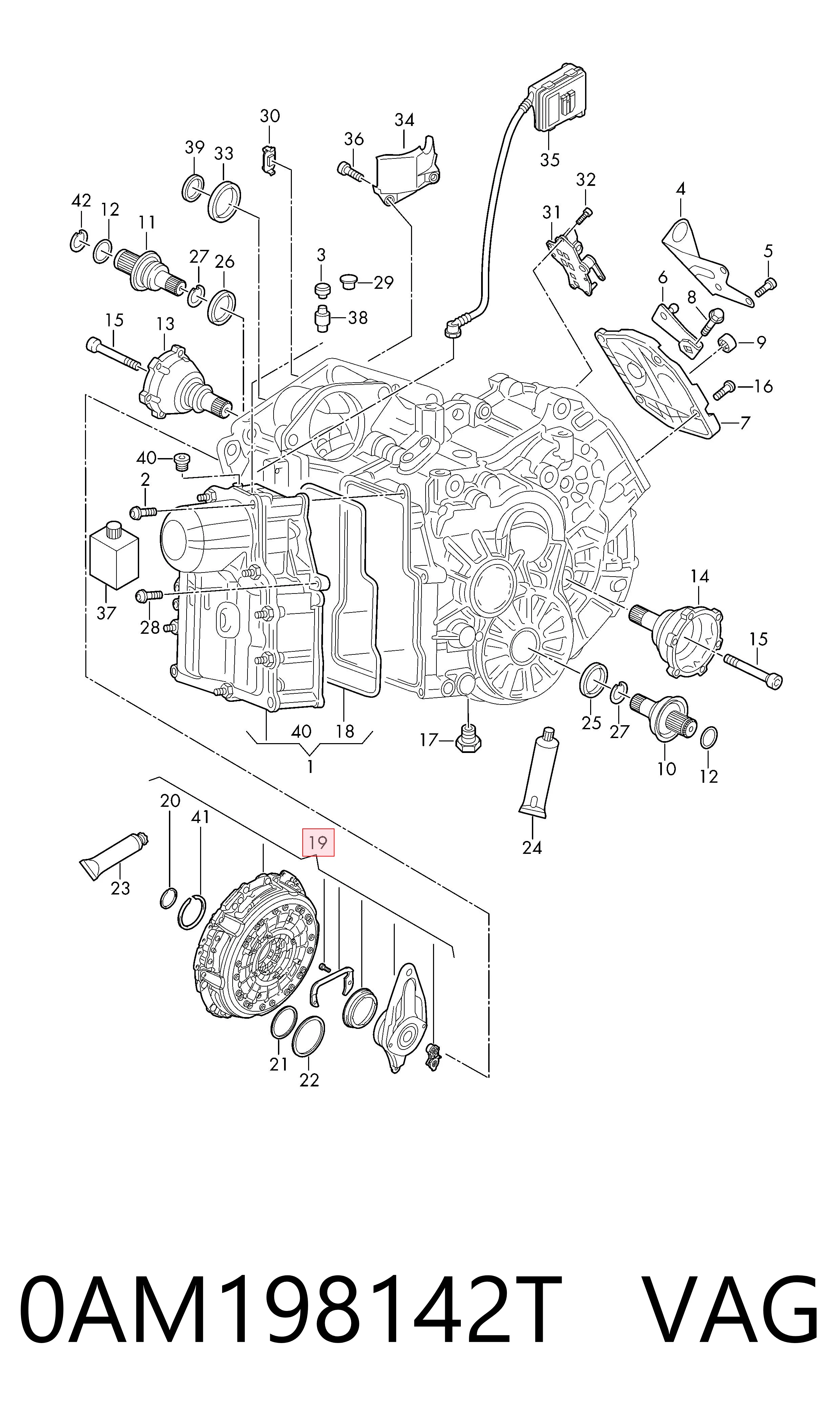 0AM198142T VAG Embrague motor
