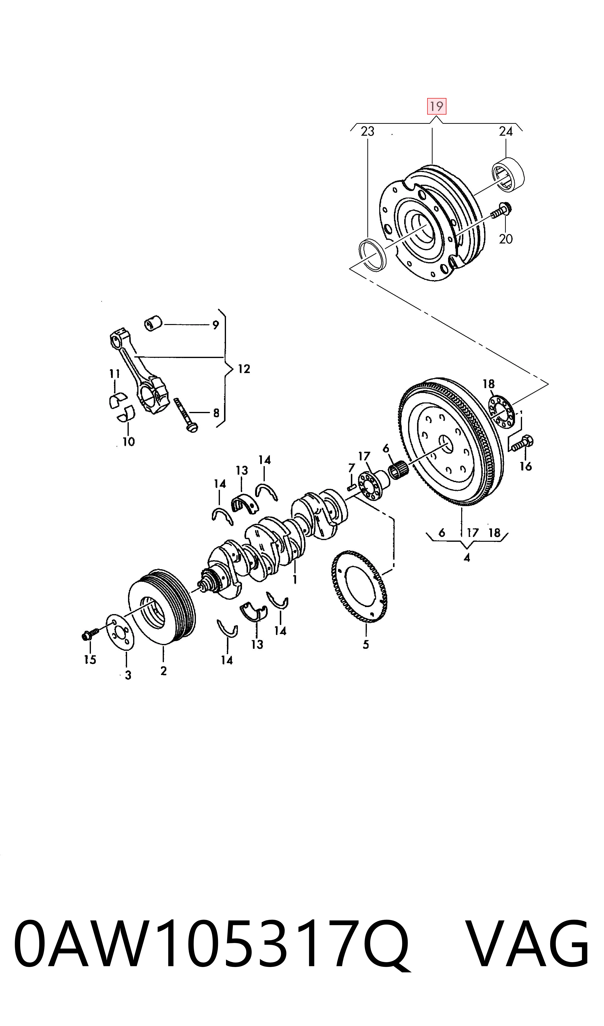 Volante motor 415072108 INA