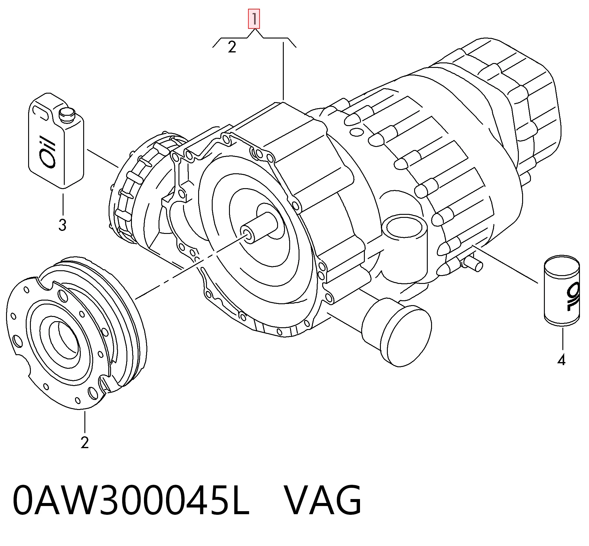 0AW300045L VAG Transmisión automática