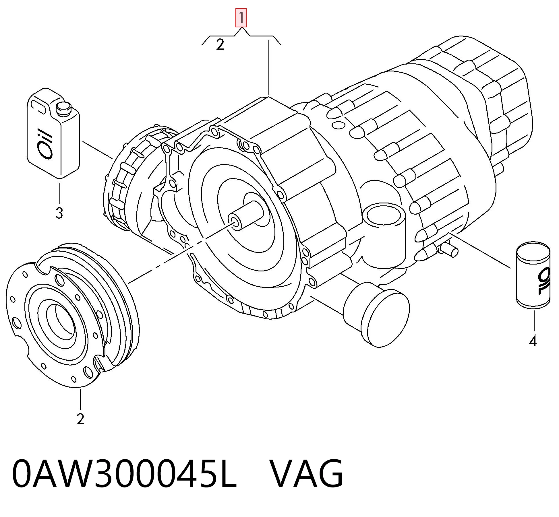 Transmisión automática ensamblada 0AW300045L VAG