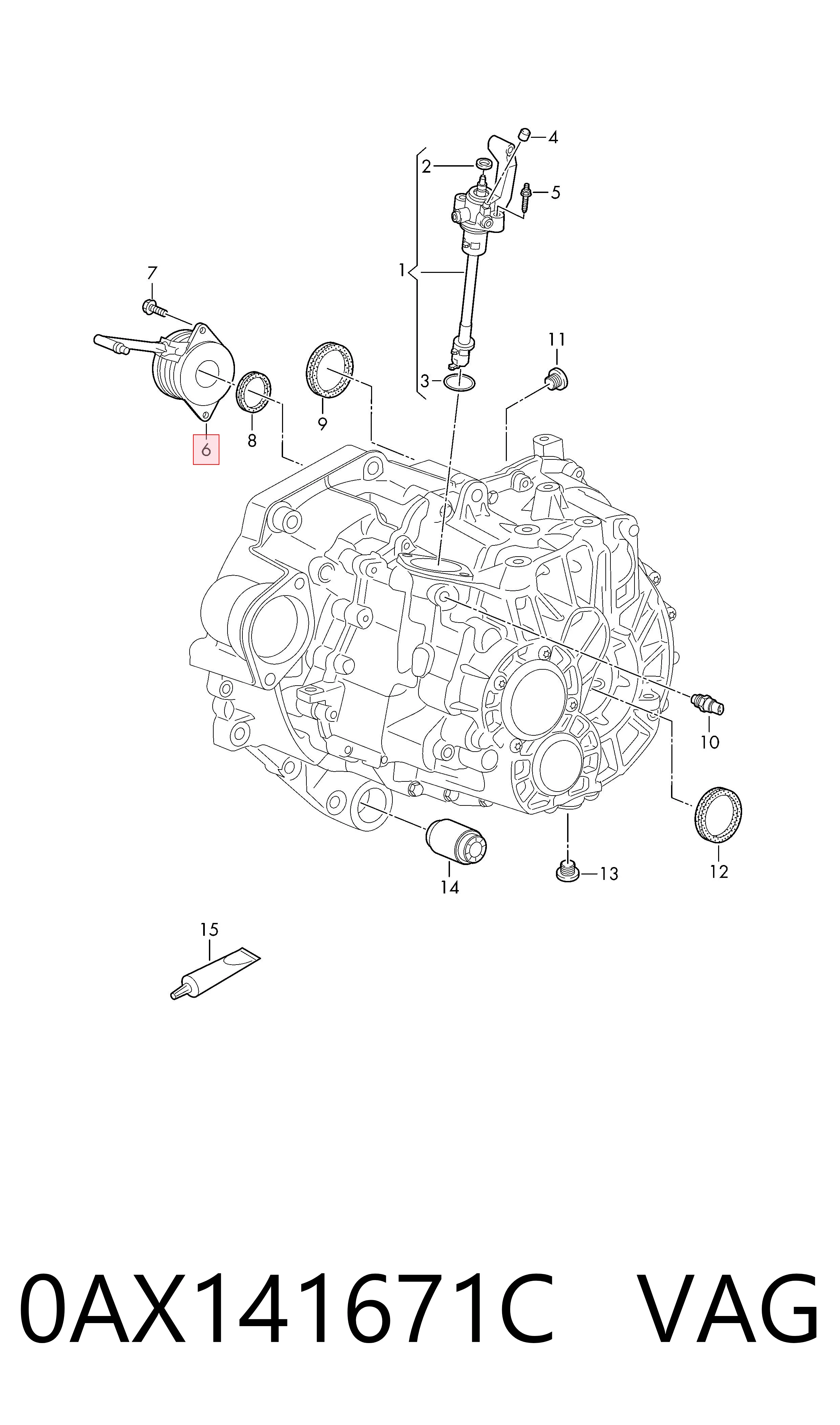 0AX141671C VAG Cojinete embrague