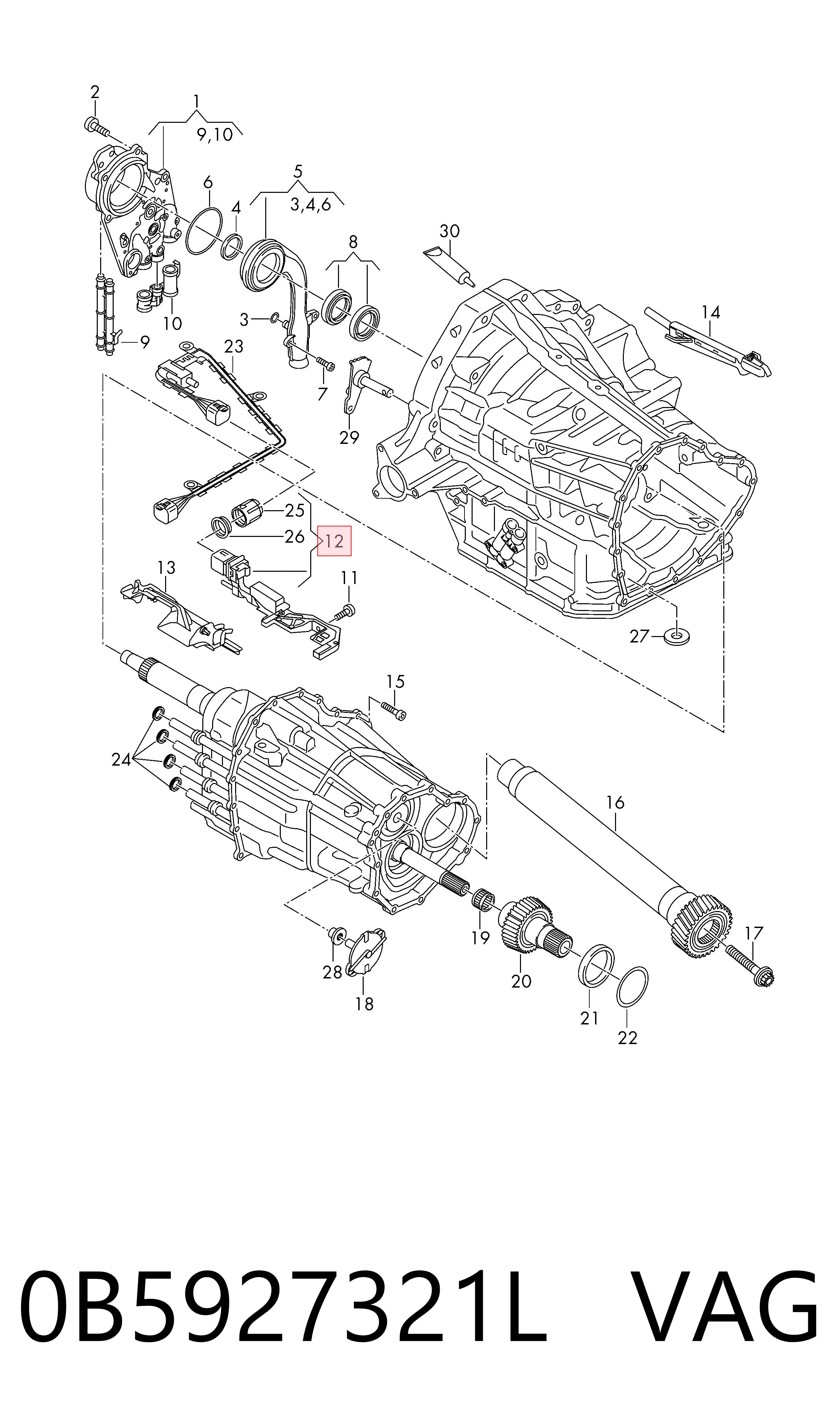 Comprar 0B5927321L VAG Módulo de control electrónico de la transmisión automática